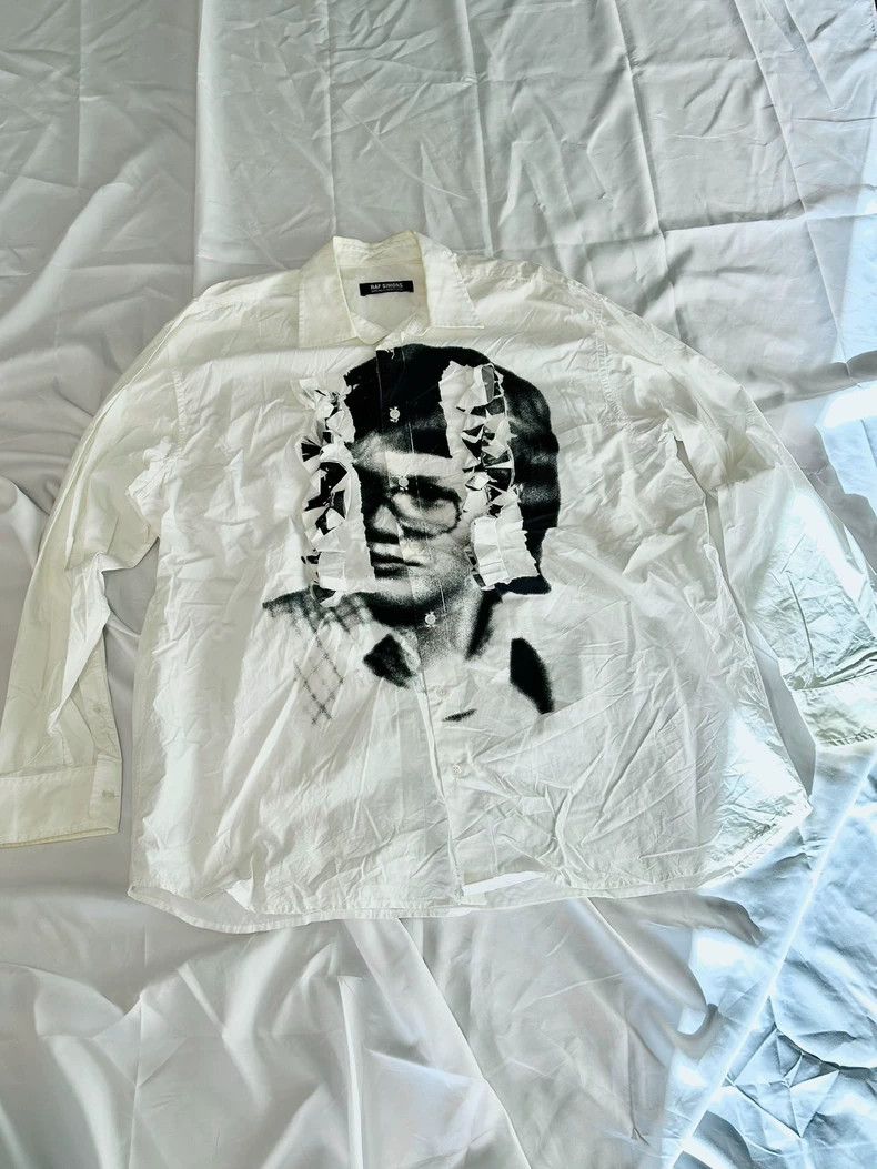 Raf Simons Raf simons SS21 Pleated Portrait Printed Shirt Size US M / EU 48-50 / 2 - 2 Thumbnail