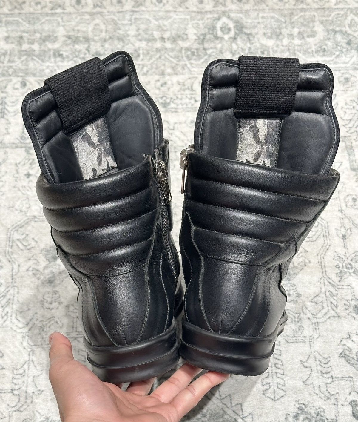 Rick Owens Rick Owens Geobasket Black Samurai High-Top Sneakers Size US 8 / EU 41 - 6 Thumbnail