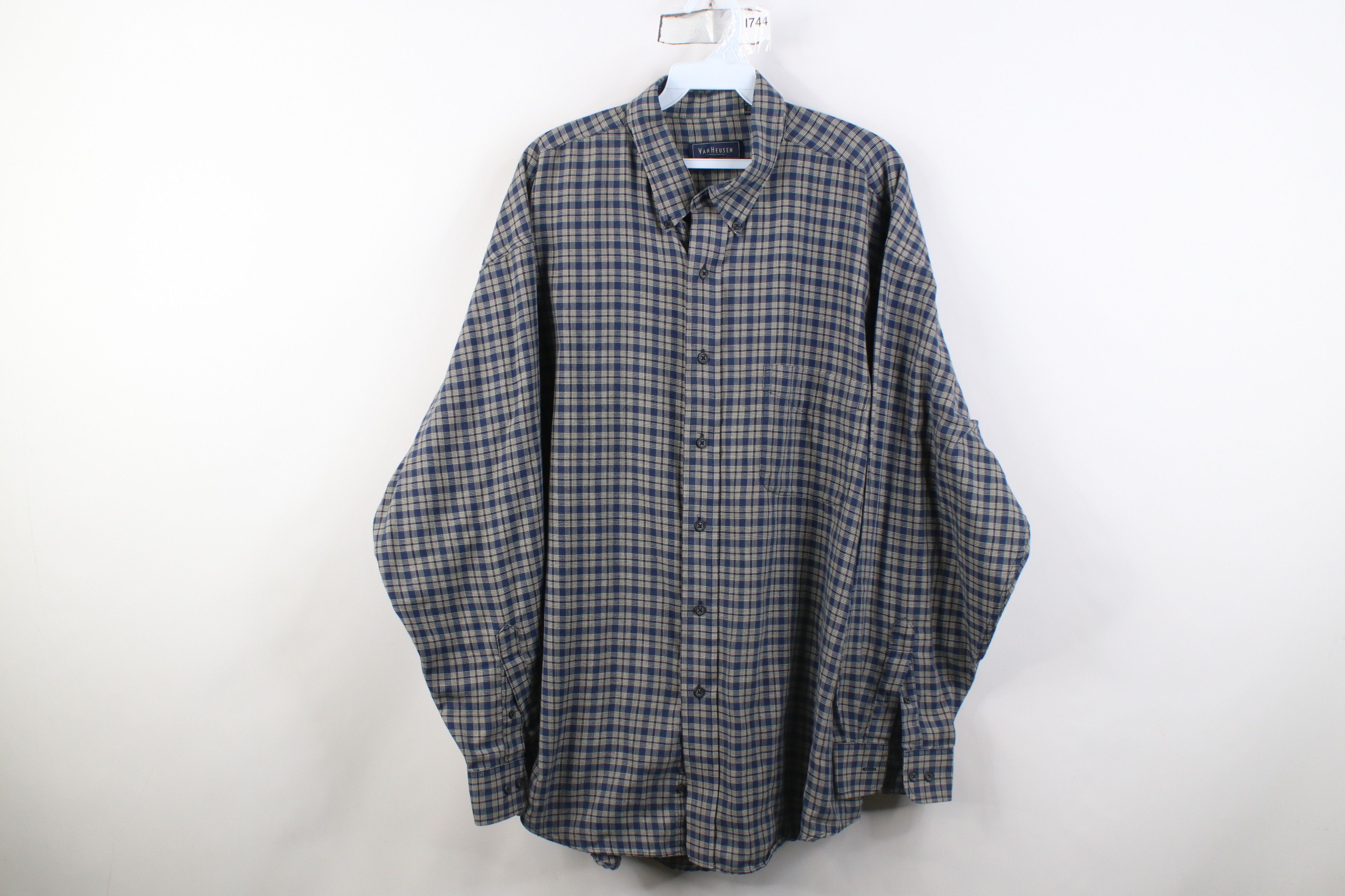 Vintage Vintage 90s Streetwear Collared Button Down Shirt Plaid Size US XL / EU 56 / 4 - 1 Thumbnail