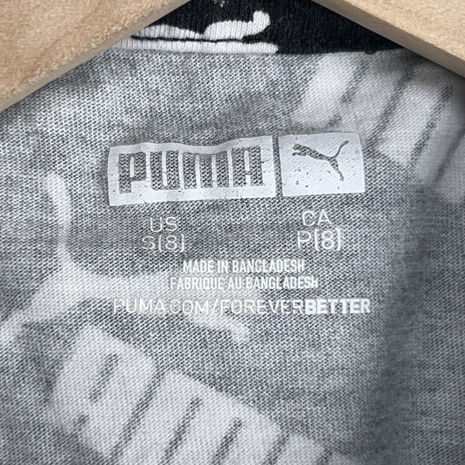 Puma Puma youth size 8 unisex T-Shirt Black White Size M / US 6-8 / IT 42-44 - 3 Thumbnail
