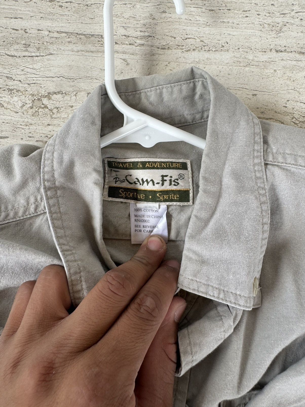 Vintage Beige cropped button up Size US L / EU 52-54 / 3 - 2 Thumbnail