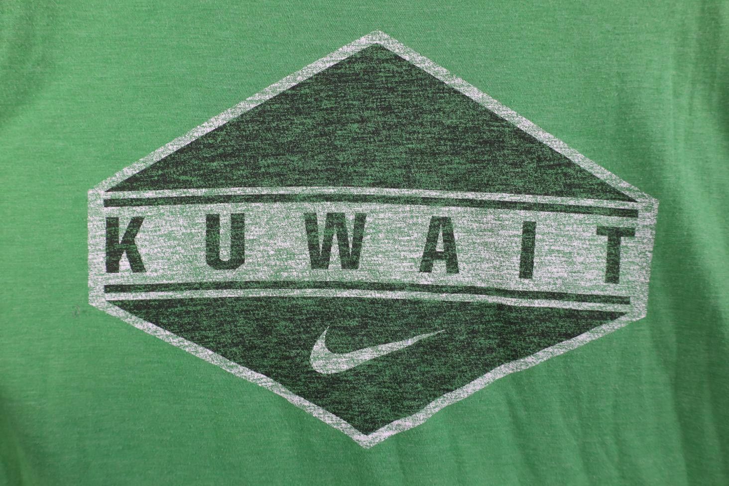 Nike Nike Military Kuwait Center Swoosh Jersey Knit T-Shirt Green Size US L / EU 52-54 / 3 - 4 Thumbnail