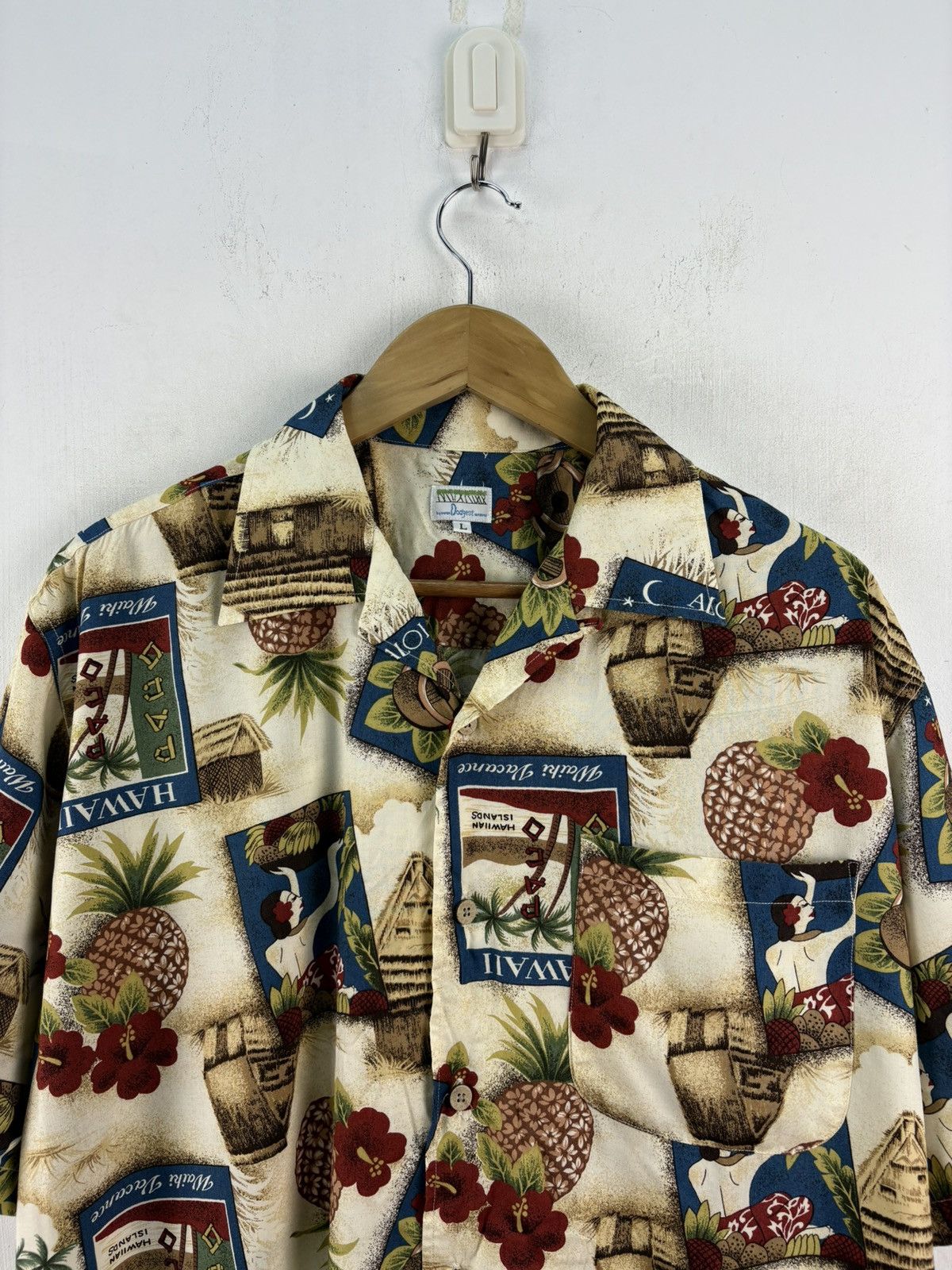 Vintage Vintage Aloha Hawaii Shirt Button Up Fullprint Size US L / EU 52-54 / 3 - 4 Thumbnail