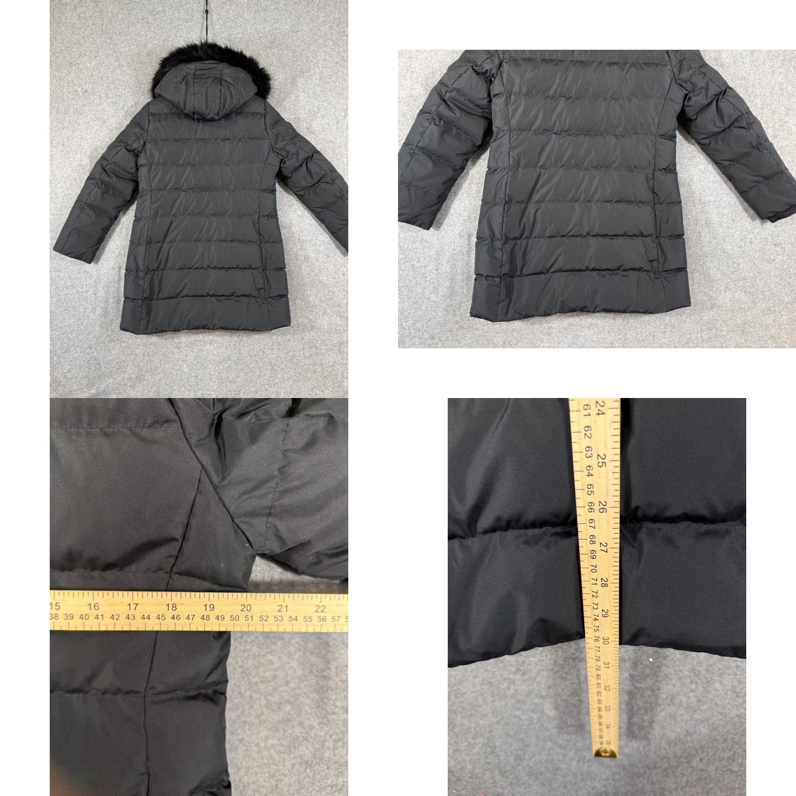 Lands' End Lands End Down Parka Coat Womens S Black Faux Fur Hood Insulated Puffer Size S / US 4 / IT 40 - 8 Thumbnail