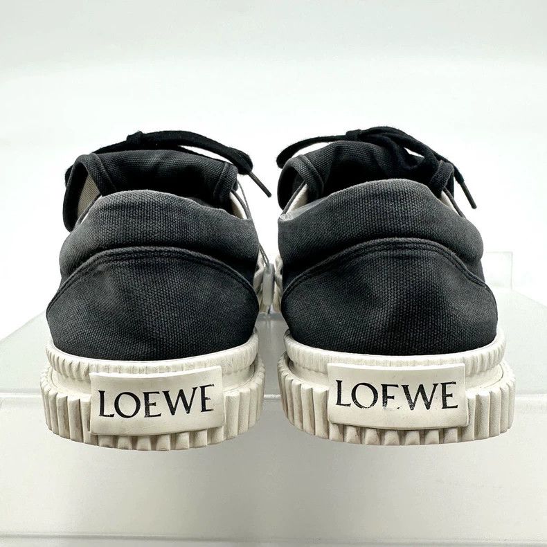 Loewe LOEWE Black and white striped canvas cookie shoes Size US 6.5 / IT 36.5 - 4 Thumbnail