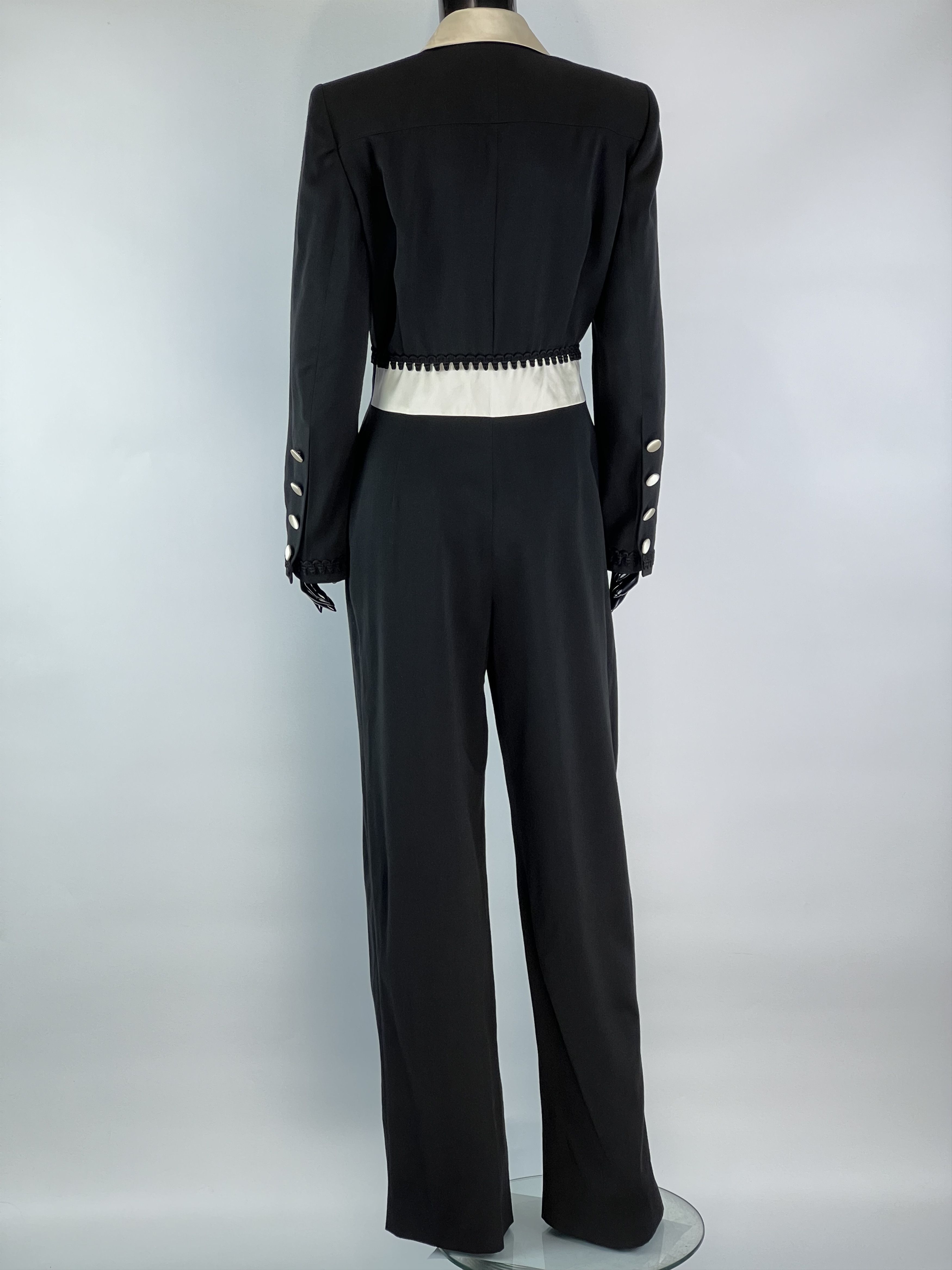 Escada Escada by Margaretha Ley Rare Vtg Wool Silk Jumpsuit Size 38 Size 30" / US 8 / IT 44 - 3 Thumbnail