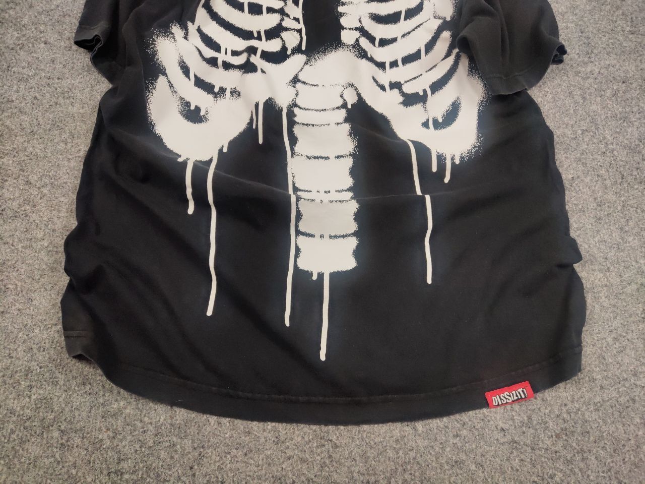 Dissizit Vintage Dissizit Sun Faded Black Skeleton T shirt USA Made Size US L / EU 52-54 / 3 - 6 Thumbnail