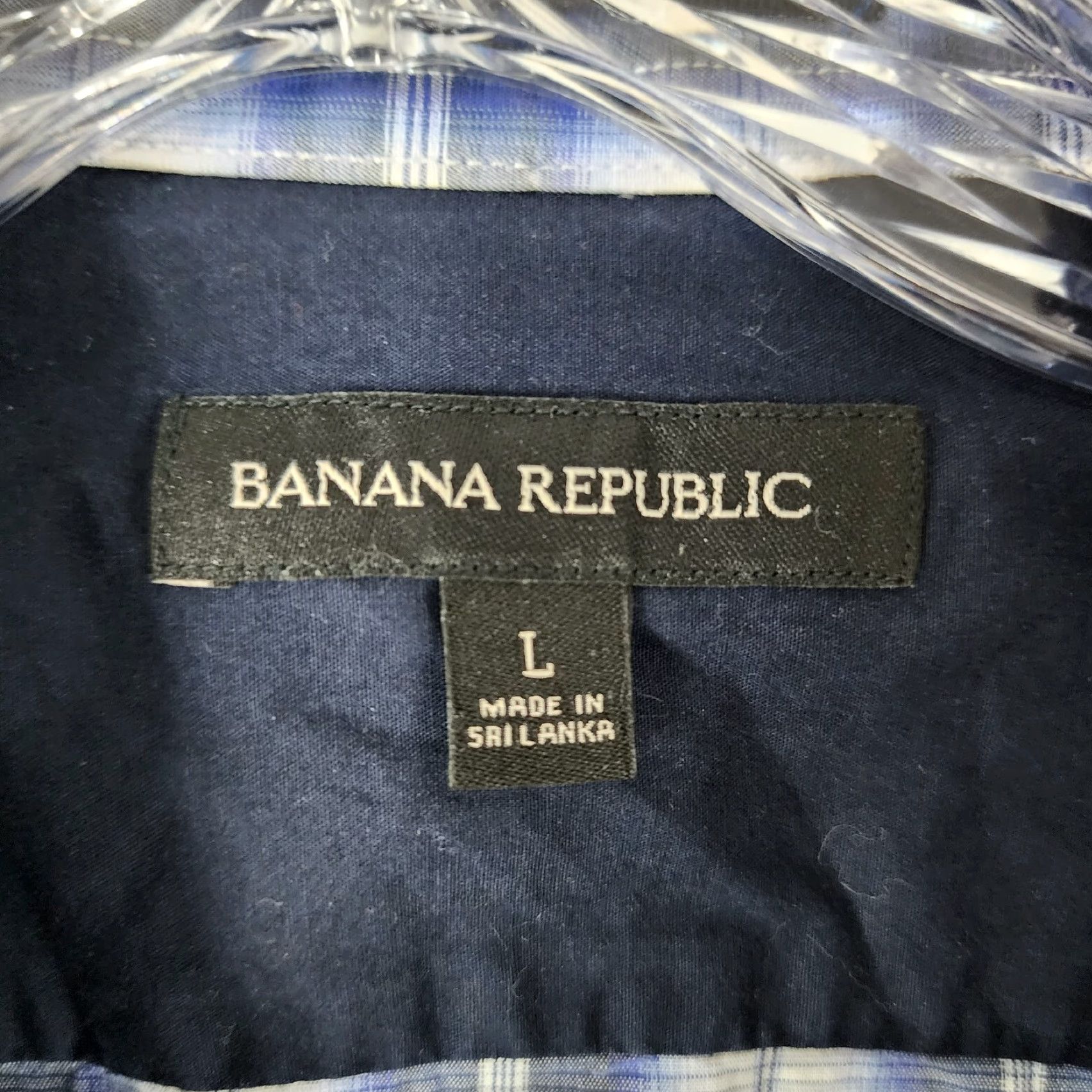 Banana Republic Banana Republic Mens Blue Plaid Long Sleeve Button-Up Size L Size US L / EU 52-54 / 3 - 4 Thumbnail