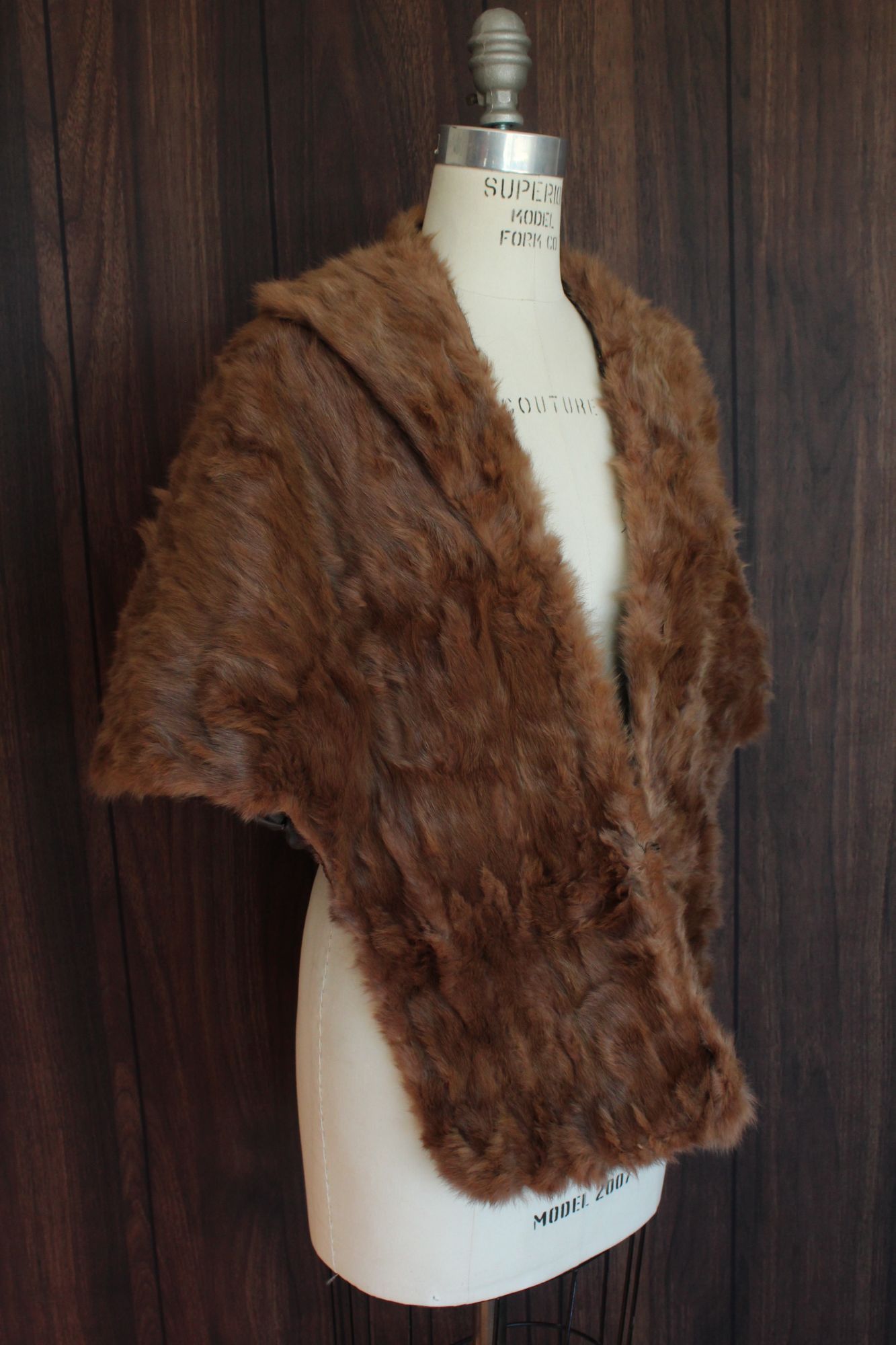 Vintage Vintage 1950s Fur Wrap, Formal Evening Shawl Size ONE SIZE - 6 Thumbnail