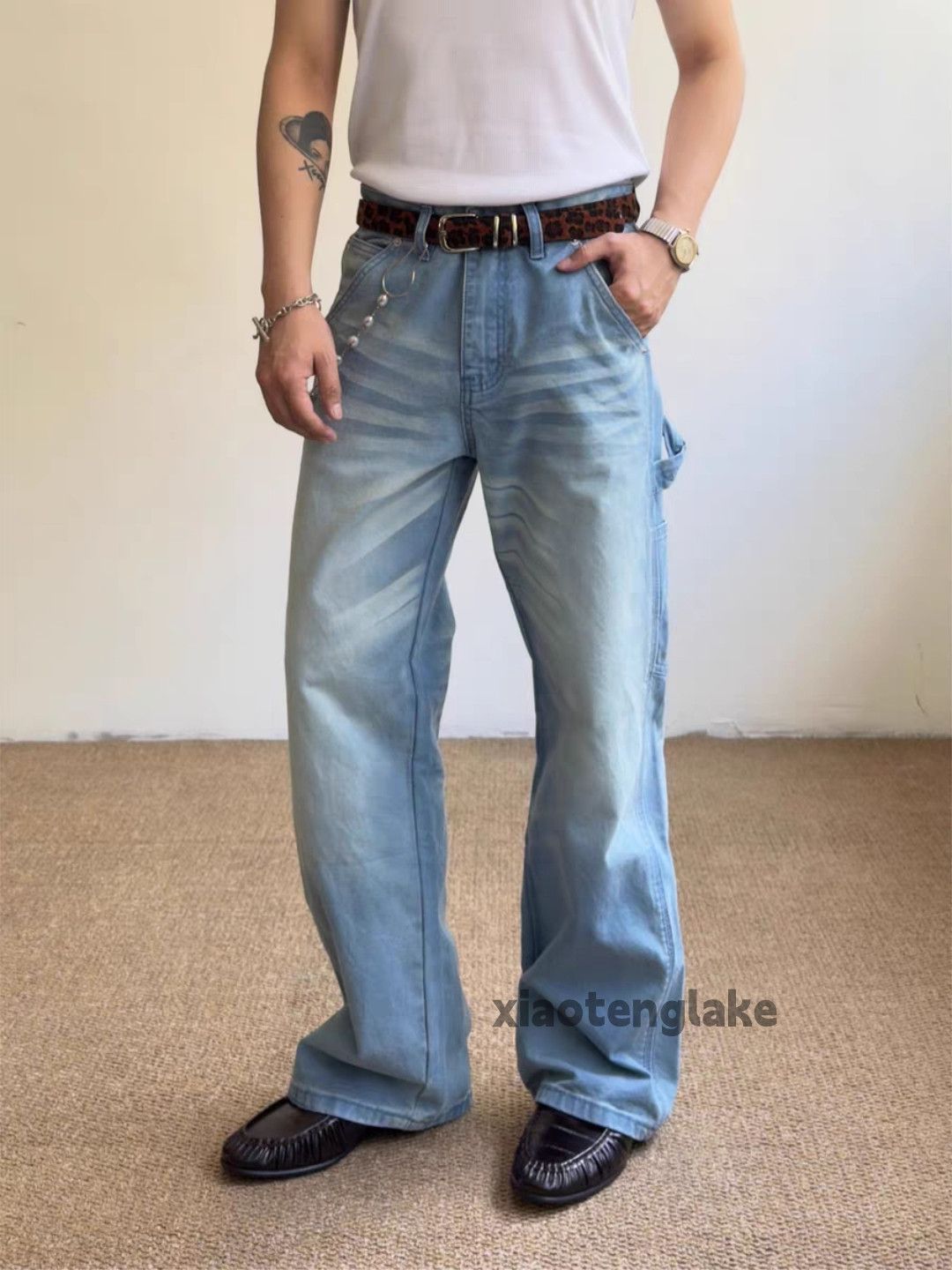 Jean xz faded Balenciaga rickowens style Loose flared jeans Size US 36 / EU 52 - 5 Thumbnail