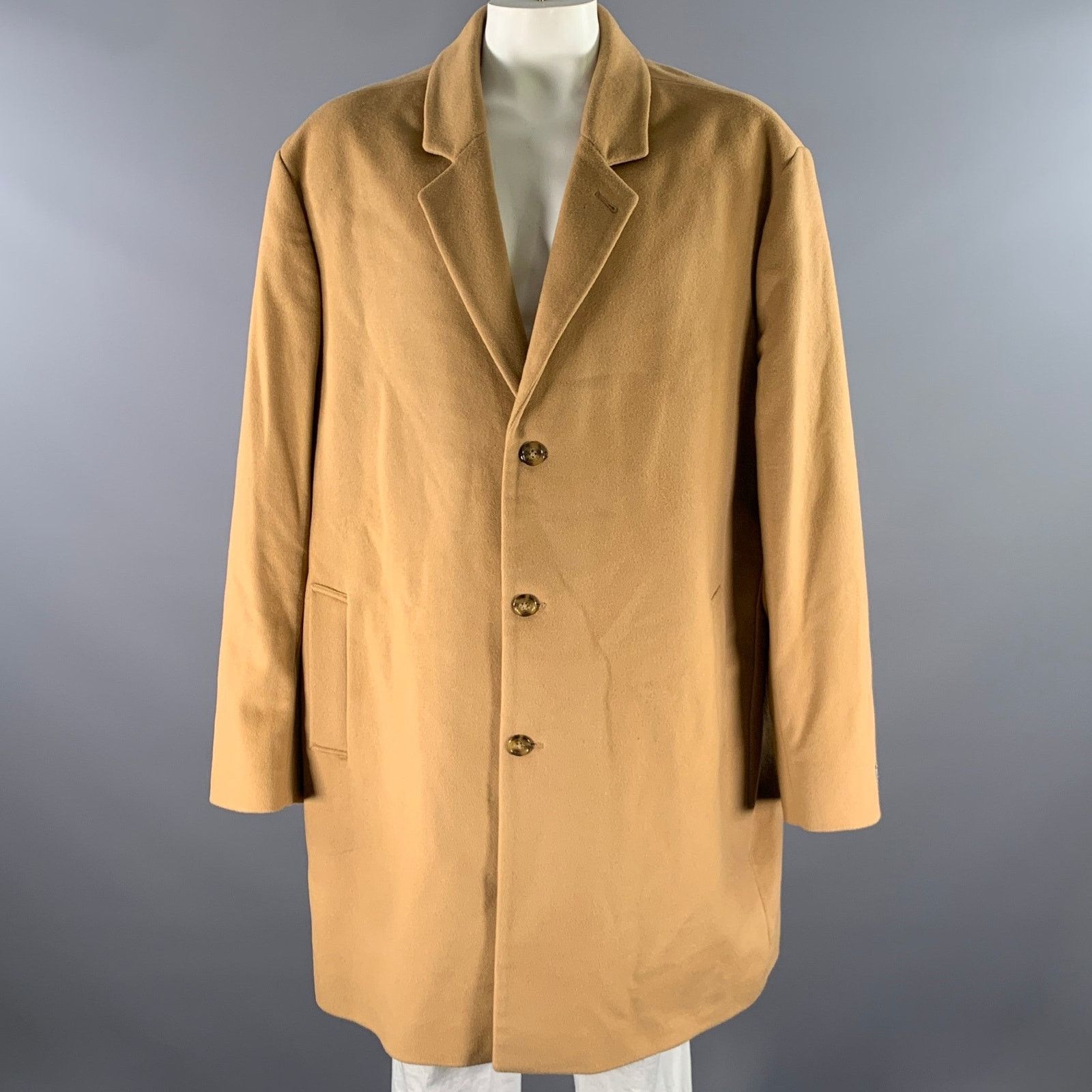 Michael Kors MICHAEL KORS Size XXXL Camel Wool Blend Notch Lapel Coat Size US XXL / EU 58 / 5 - 1 Thumbnail