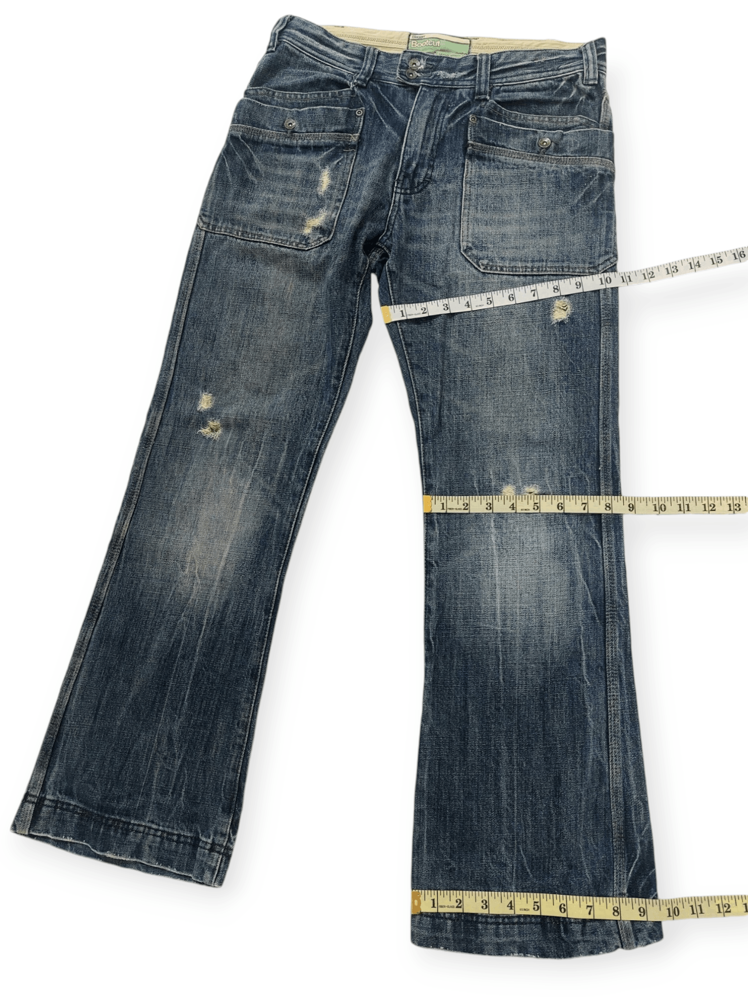 Designer Flare Big Pocket Baggy Denim Size US 30 / EU 46 - 16 Thumbnail