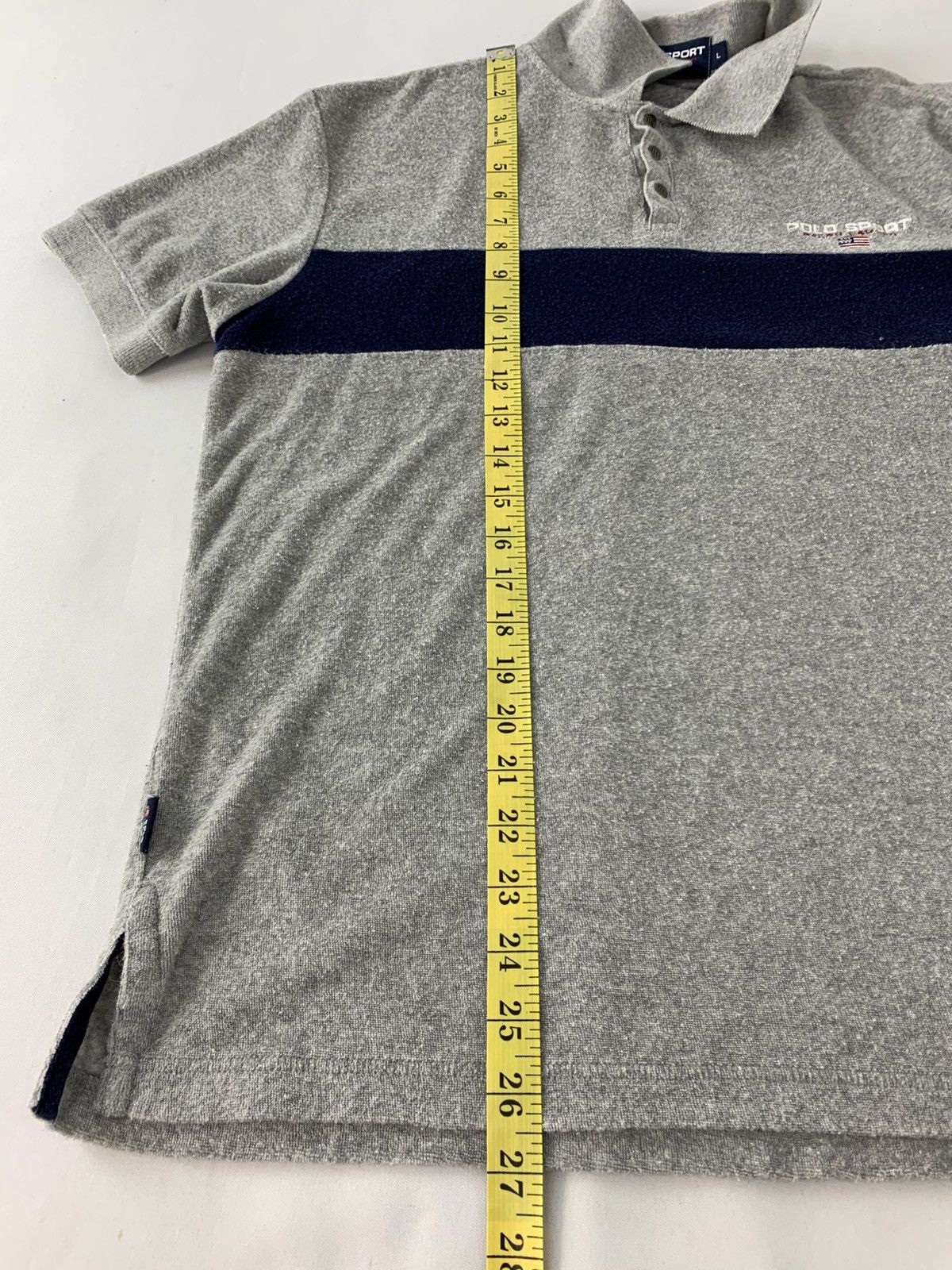 Ralph Lauren Sport Hype 90s Polo Sport Ralph Lauren Terry Cloth Polo Tee Tshirt Size US L / EU 52-54 / 3 - 11 Thumbnail
