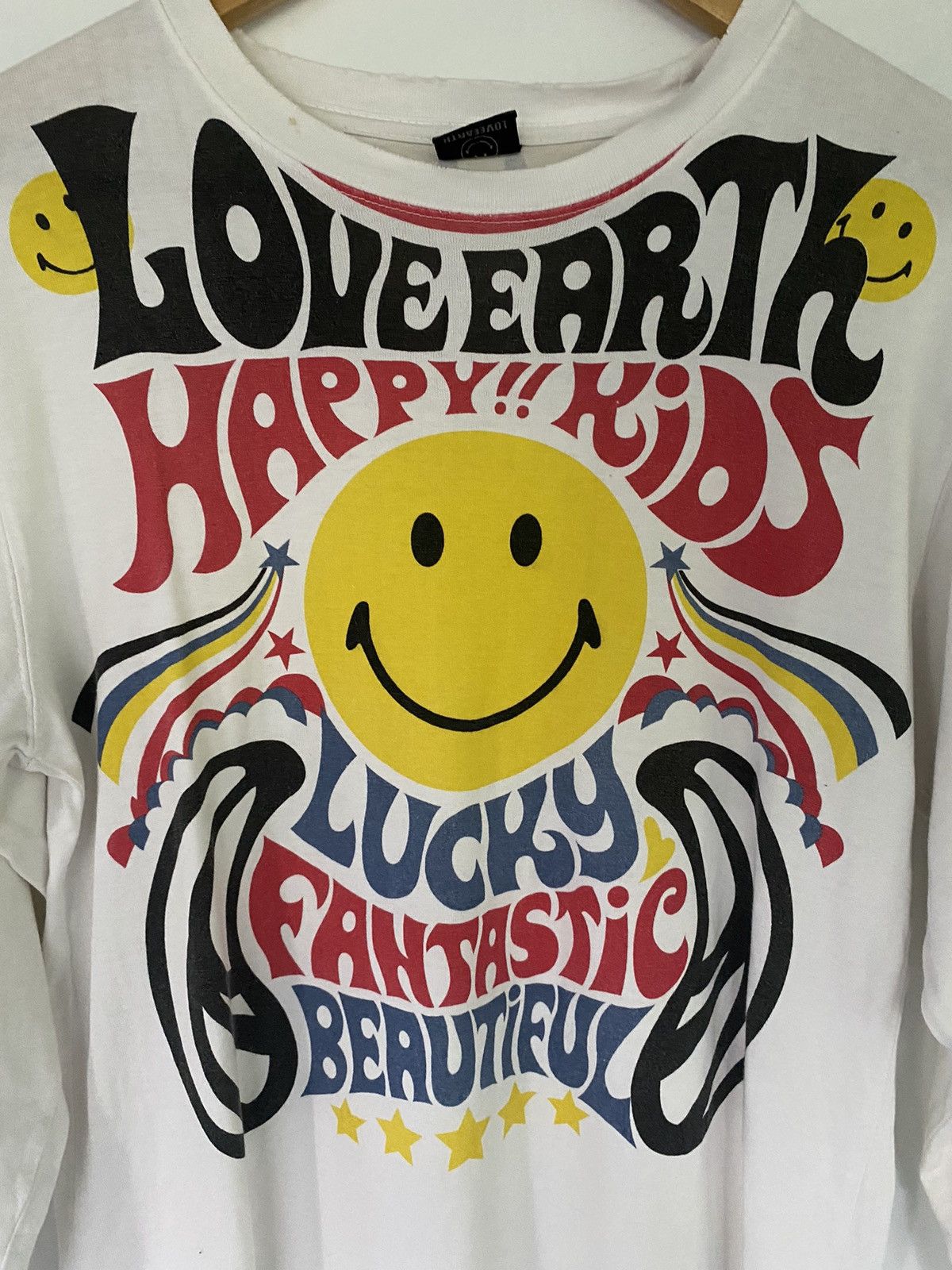 Japanese Brand × Vintage Love Earth Chearful Wear Smile Ladies Long Sleeve T Shirt Size S / US 4 / IT 40 - 5 Thumbnail