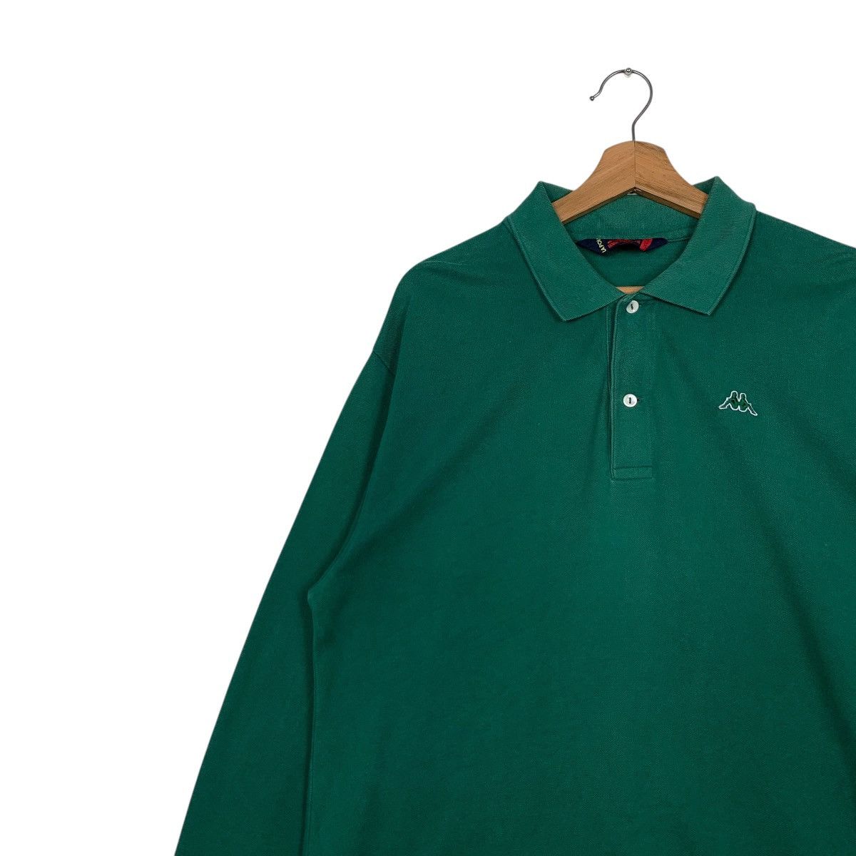 Kappa Vintage KAPPA Green Long Sleeve Polo Shirt #2609-C117 Size US XL / EU 56 / 4 - 6 Thumbnail