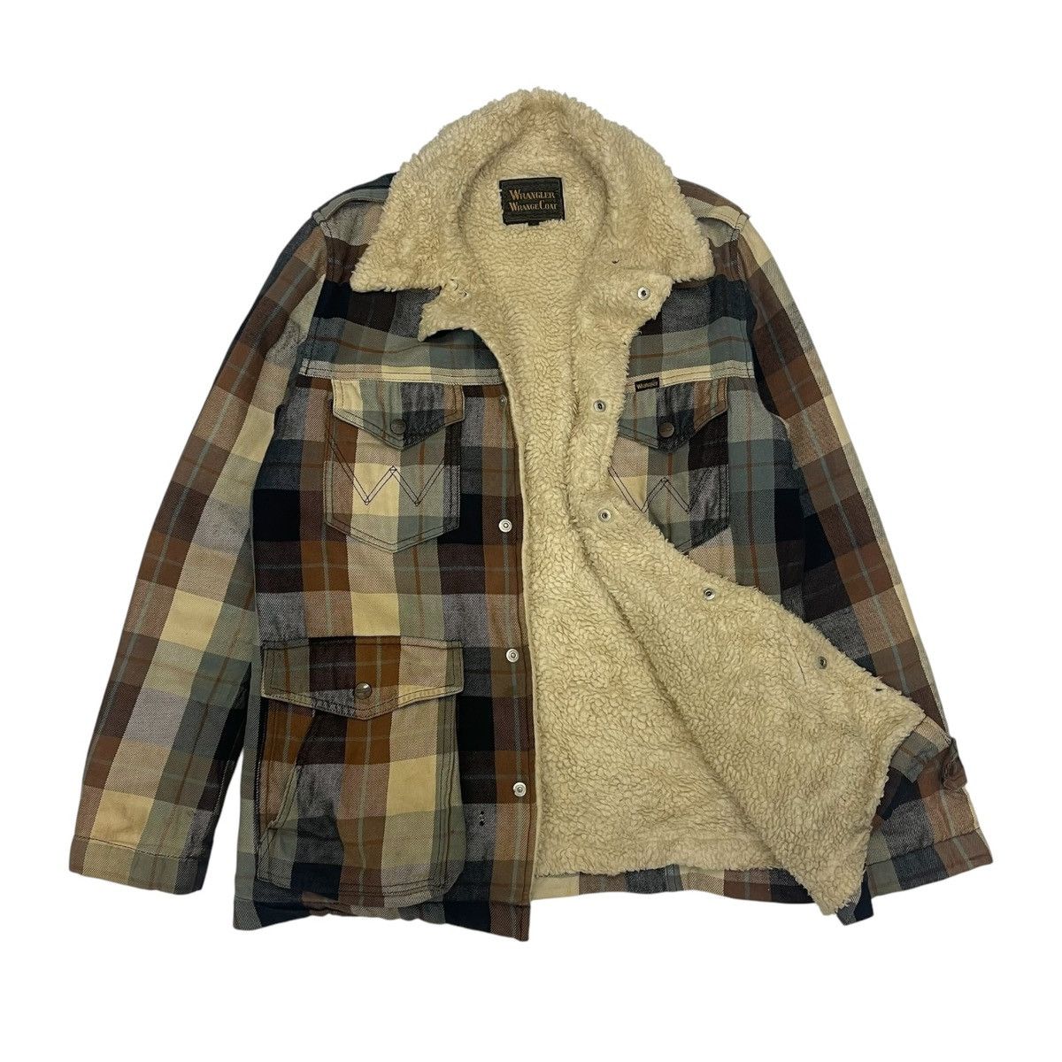 Wrangler Vintage Wrangler Plaids Shearling Button Jacket Size US L / EU 52-54 / 3 - 5 Thumbnail