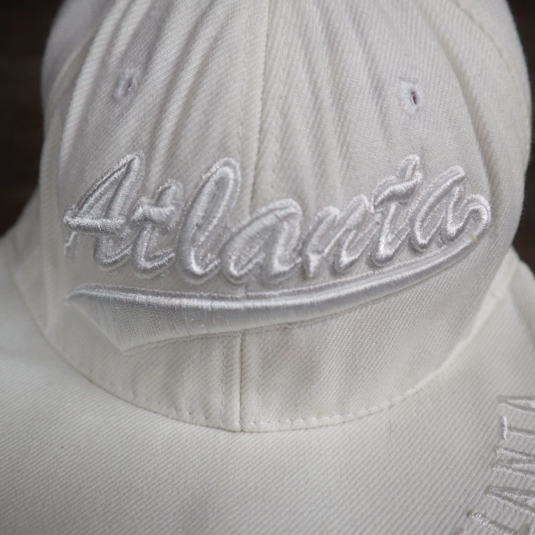 Vintage VINTAGE White Snapback Hat Cap Atlanta Adjustable Mens Size ONE SIZE - 2 Thumbnail