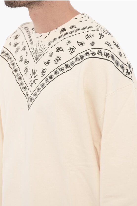 Marcelo Burlon o1mris0824 Comfort Crewneck in Ecru/Black Size US M / EU 48-50 / 2 - 7 Thumbnail