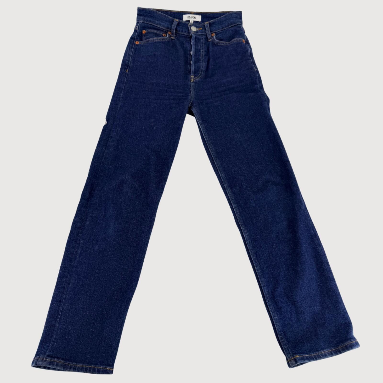 RE/DONE RE/DONE 70s Ultra High Rise Stove Pipe Jeans 24 Size 24" / US 00 / IT 34 - 3 Thumbnail