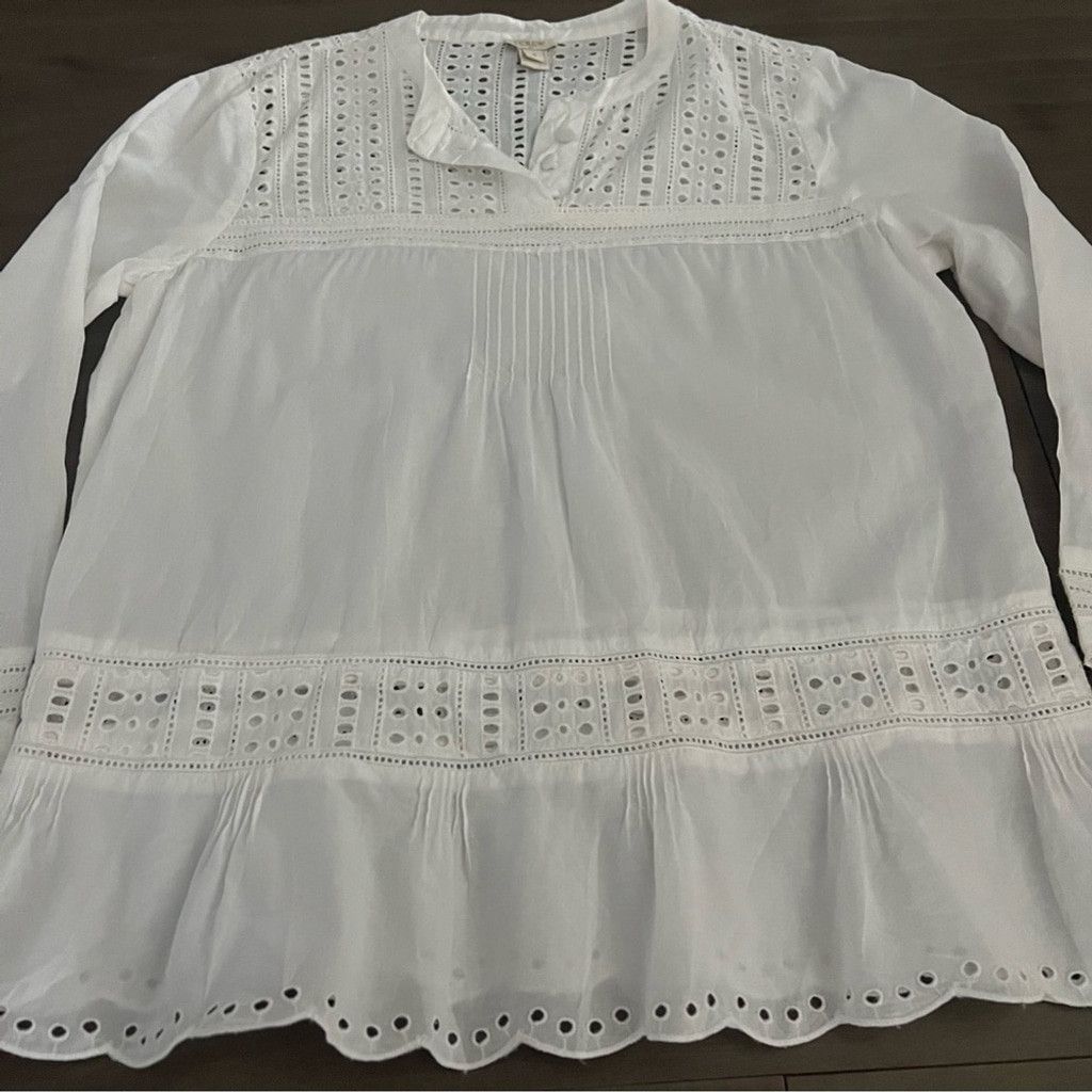 J.Crew J. Crew eyelet blouse size 4 Size S / US 4 / IT 40 - 5 Thumbnail