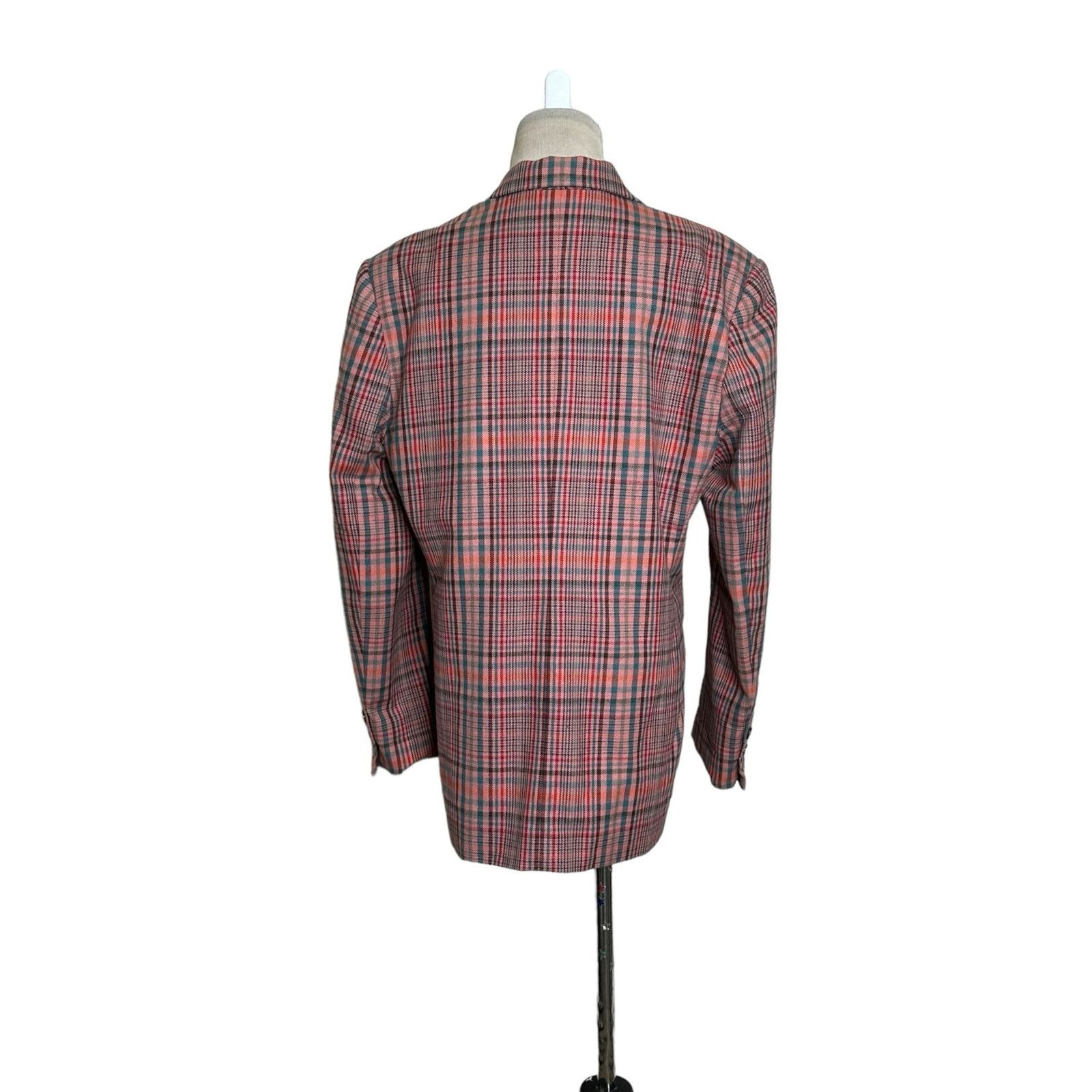 Gap GAP 80's three buttons pink plaid vintage blazer size Large Size L / US 10 / IT 46 - 2 Thumbnail
