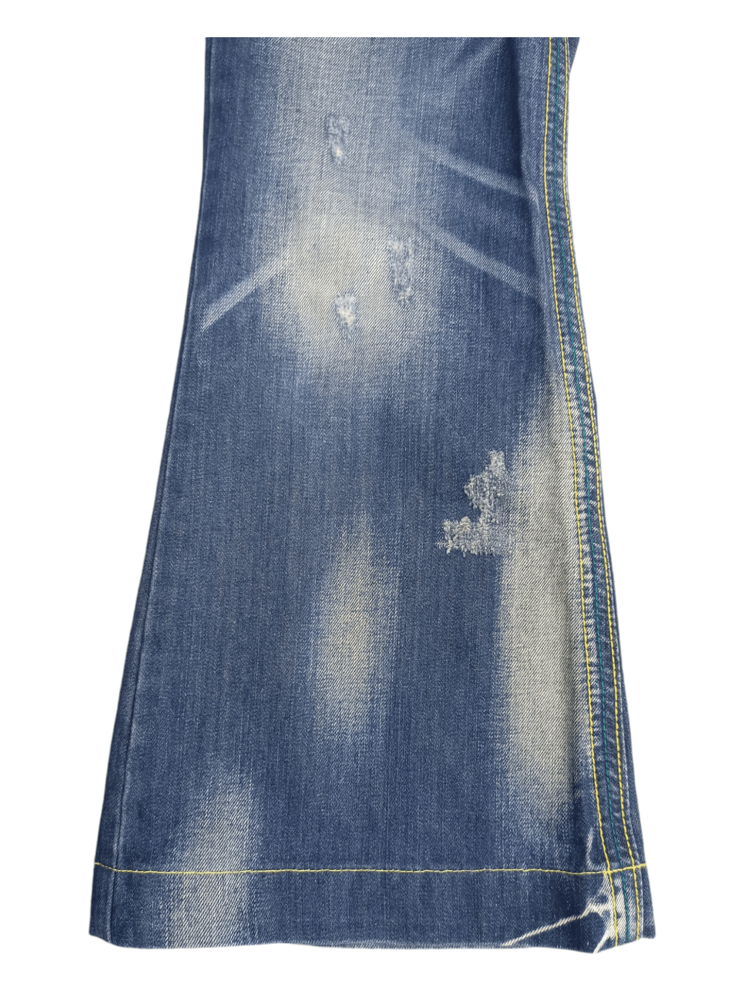 Japanese Brand Anna Kerry Low Rise Mud Max Super Flare Jeans Size US 27 - 5 Thumbnail