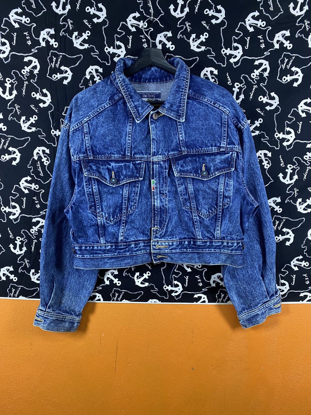 Edwin Vintage SOMETHING EDWIN Japanese Denim Jacket Blue Selvedge Size M / US 6-8 / IT 42-44 - 3 Thumbnail