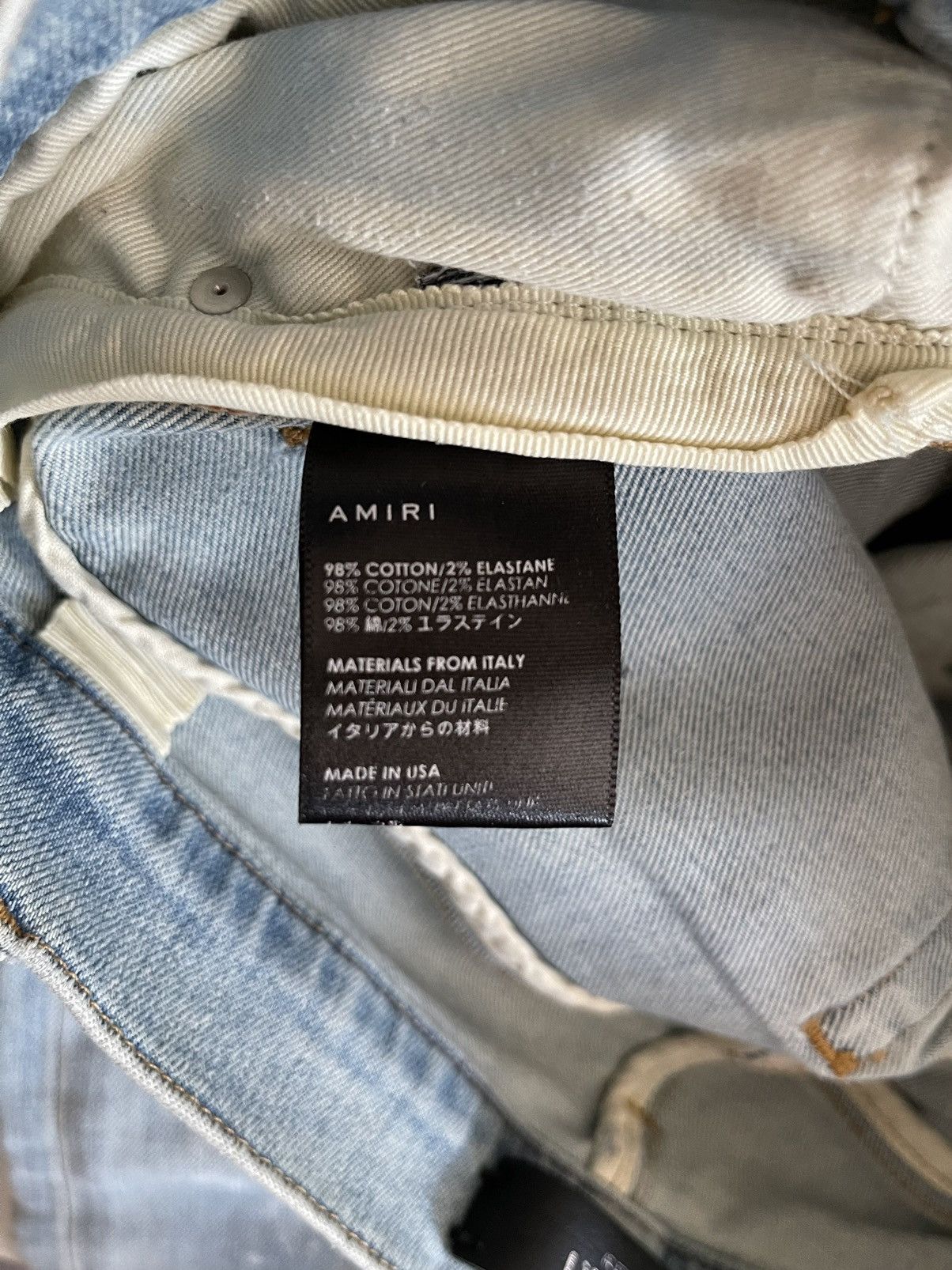 Amiri 2018 Super Destroyed Ink Painted Jeans Size US 29 - 5 Thumbnail