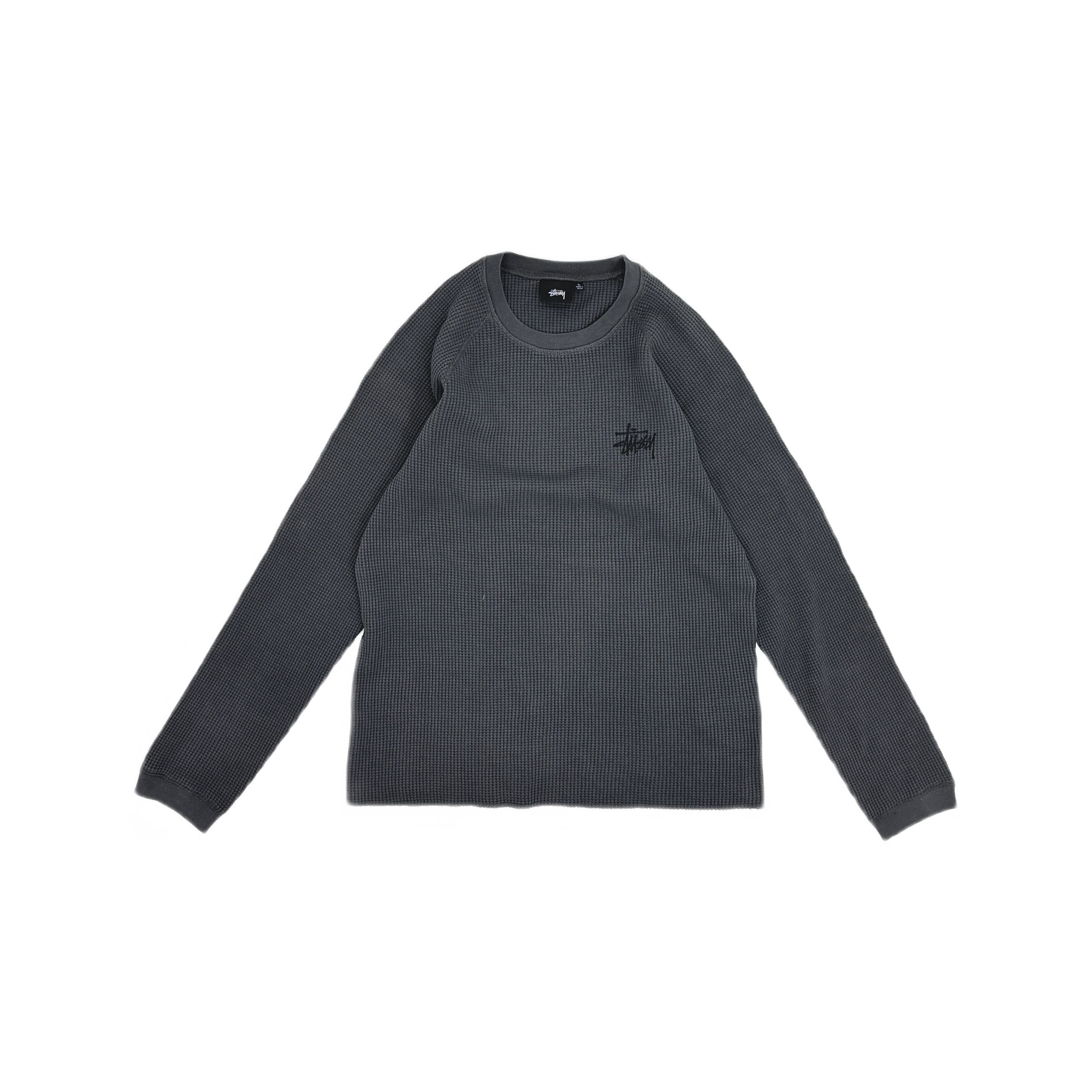 Stussy Stussy Waffle Knit Logo Long Sleeve Tee Size L Size US L / EU 52-54 / 3 - 1 Thumbnail