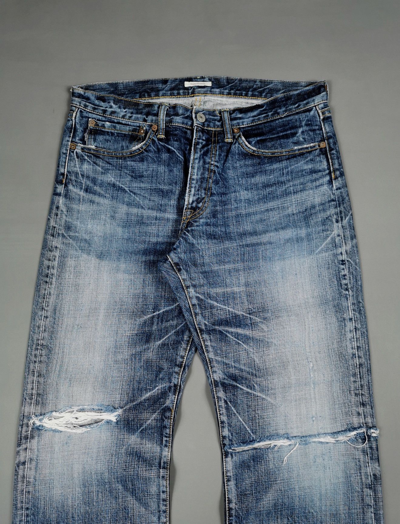 Eternal Eternal Japan Distressed Ankle Denim Jeans Size US 34 / EU 50 - 2 Thumbnail