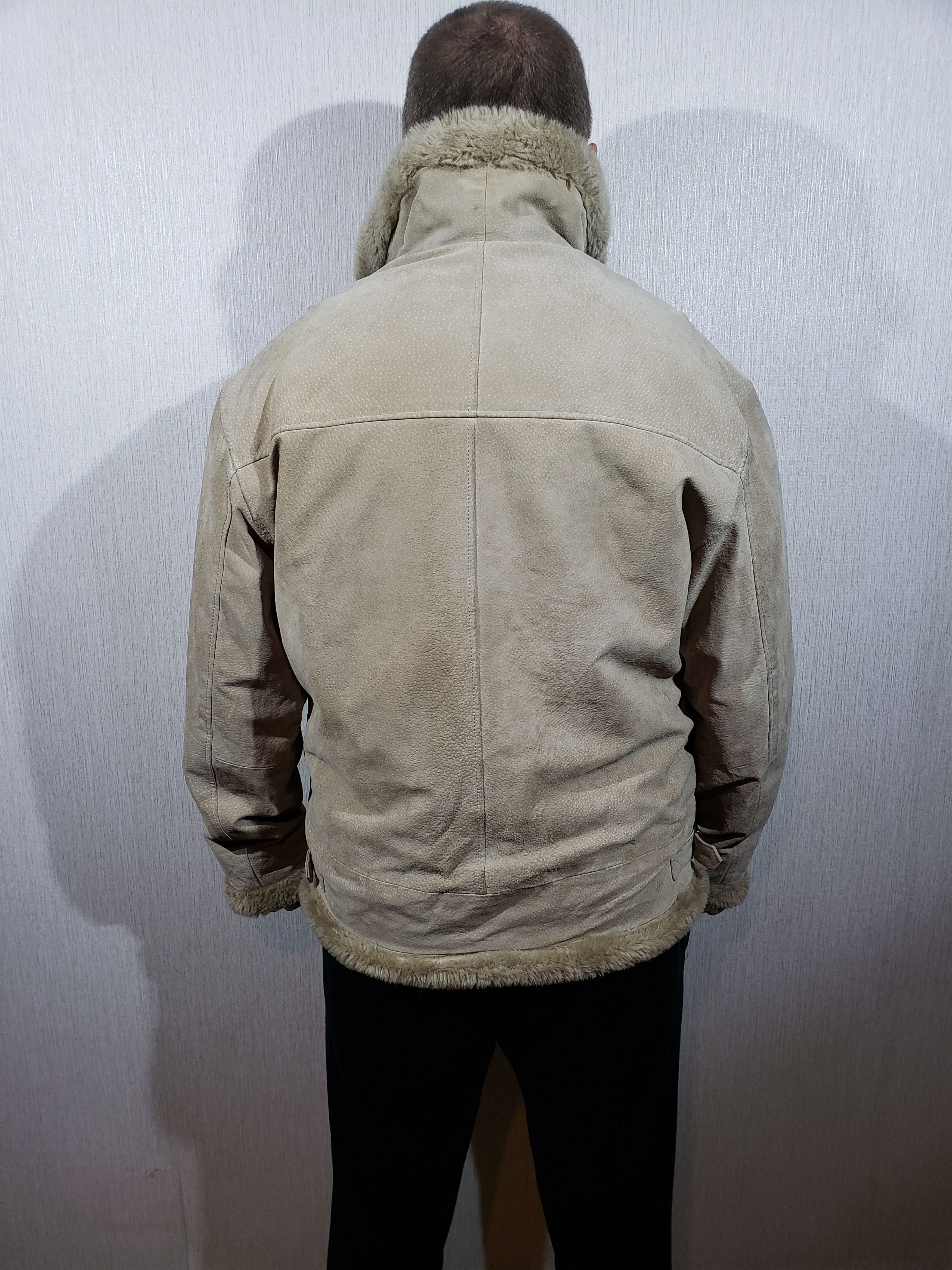 Other Suede reliable men's jacket with faux fur. Size US L / EU 52-54 / 3 - 3 Thumbnail