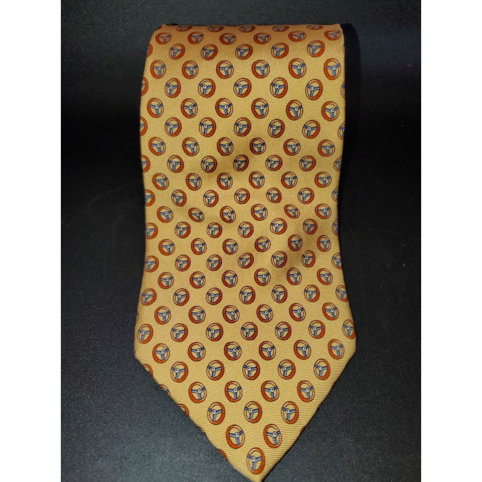 Brooks Brothers Brooks Brothers-100% Silk USA Made Red/Yellow/Blue texture Design Men's Neck Tie Size ONE SIZE - 3 Thumbnail