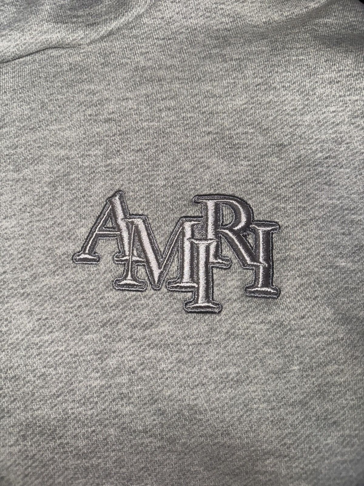 Amiri AMIRI STAGGERED LOGO GREY HOODIE Size US S / EU 44-46 / 1 - 10 Thumbnail