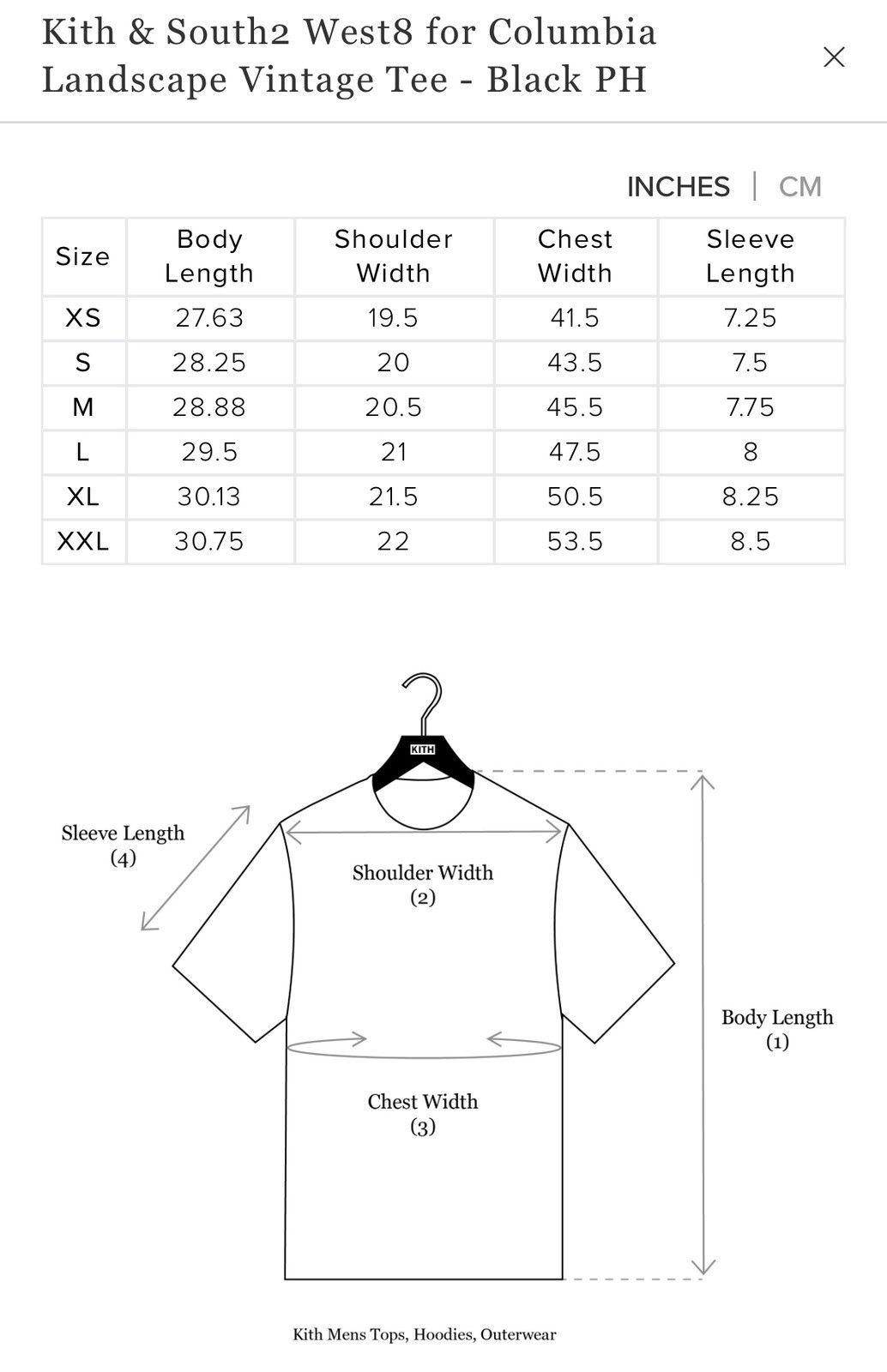 Columbia × Kith South2 West8 Mt. Fuji Elk Landscape Vintage Tee Monochrome Size US L / EU 52-54 / 3 - 7 Thumbnail