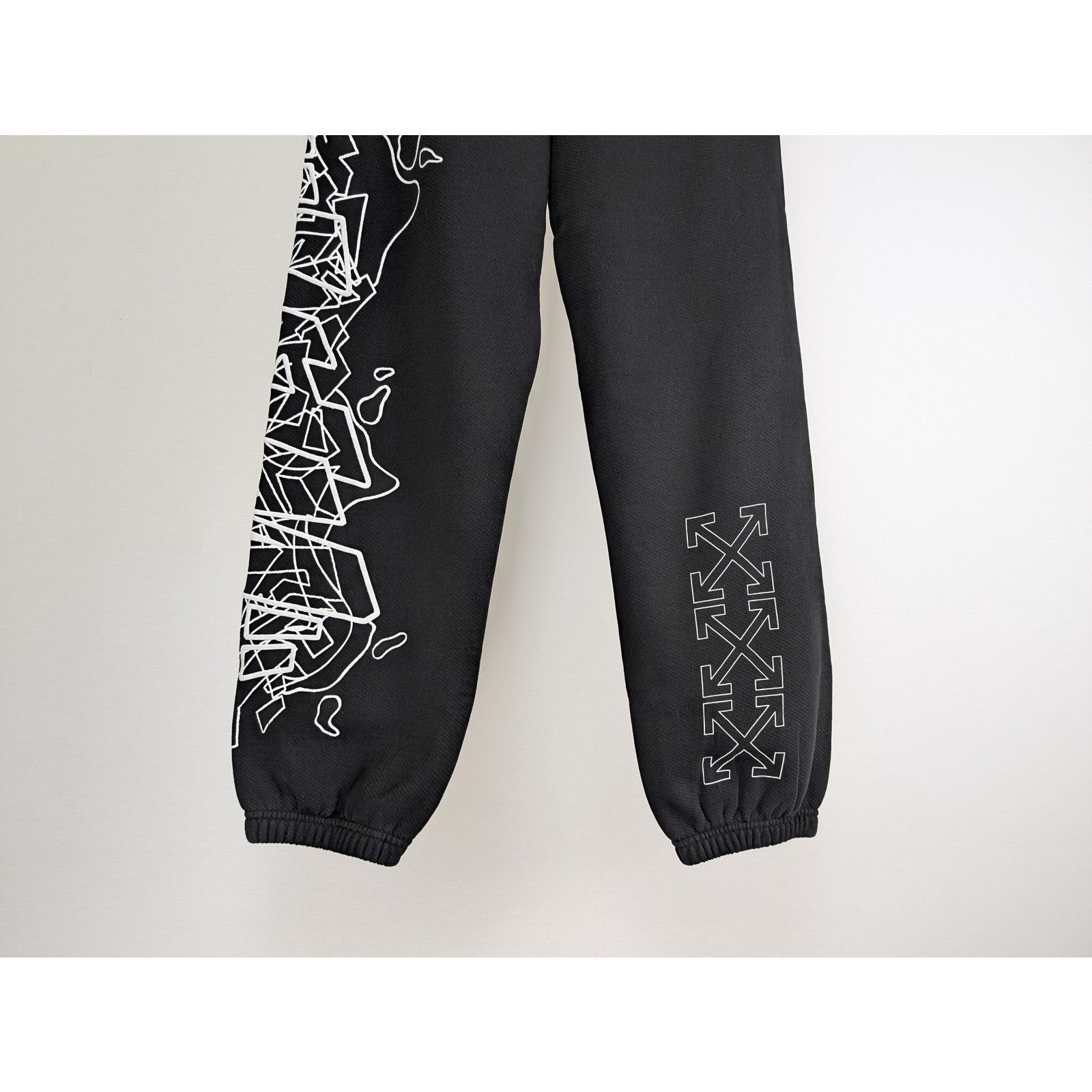 Off-White o1rshd1 Graffiti Layers Slim Sweatpants / Joggers in Black Size US 30 / EU 46 - 9 Thumbnail
