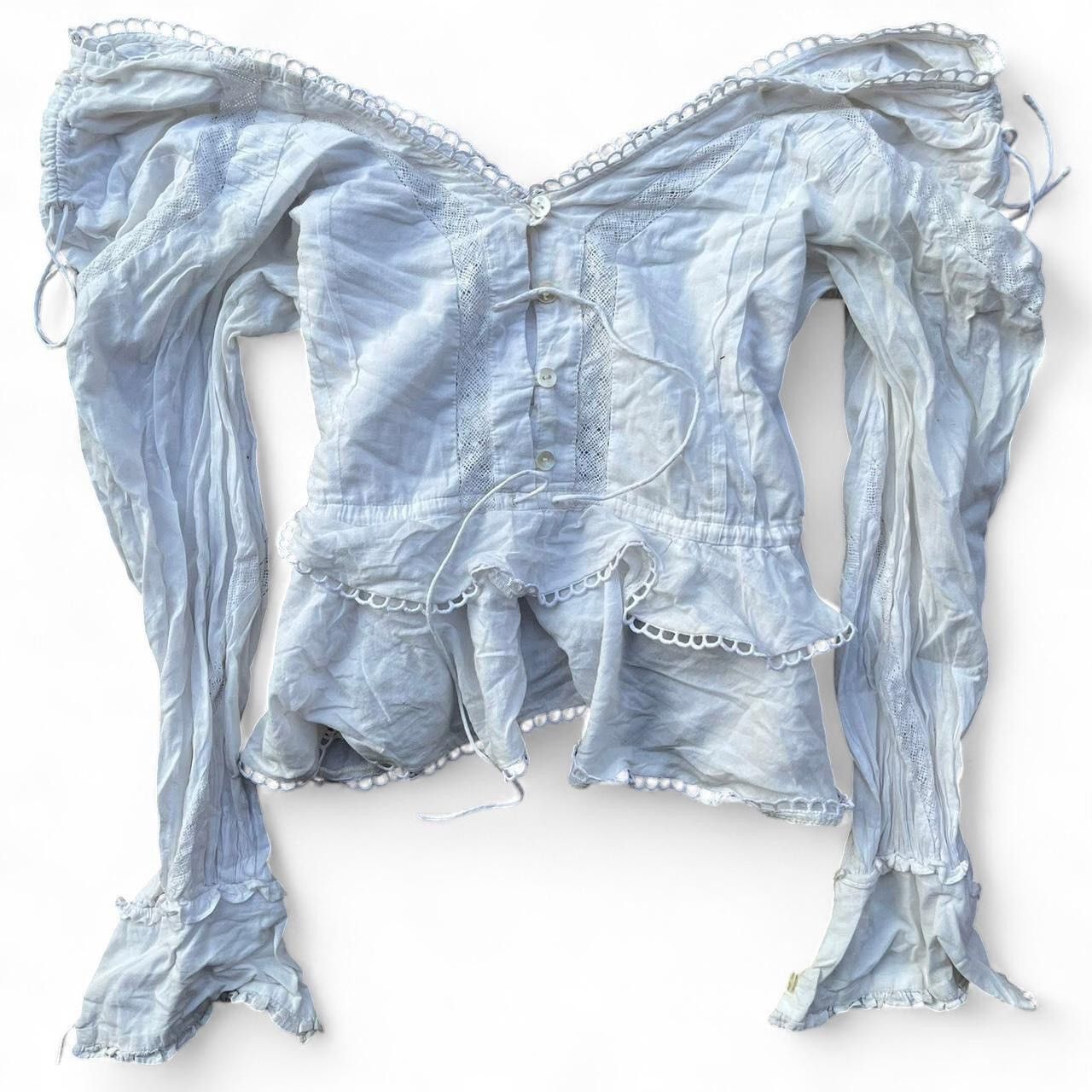 Other Vintage y2k romantic coquette cottage fairy core lace blouse Size M / US 6-8 / IT 42-44 - 7 Thumbnail