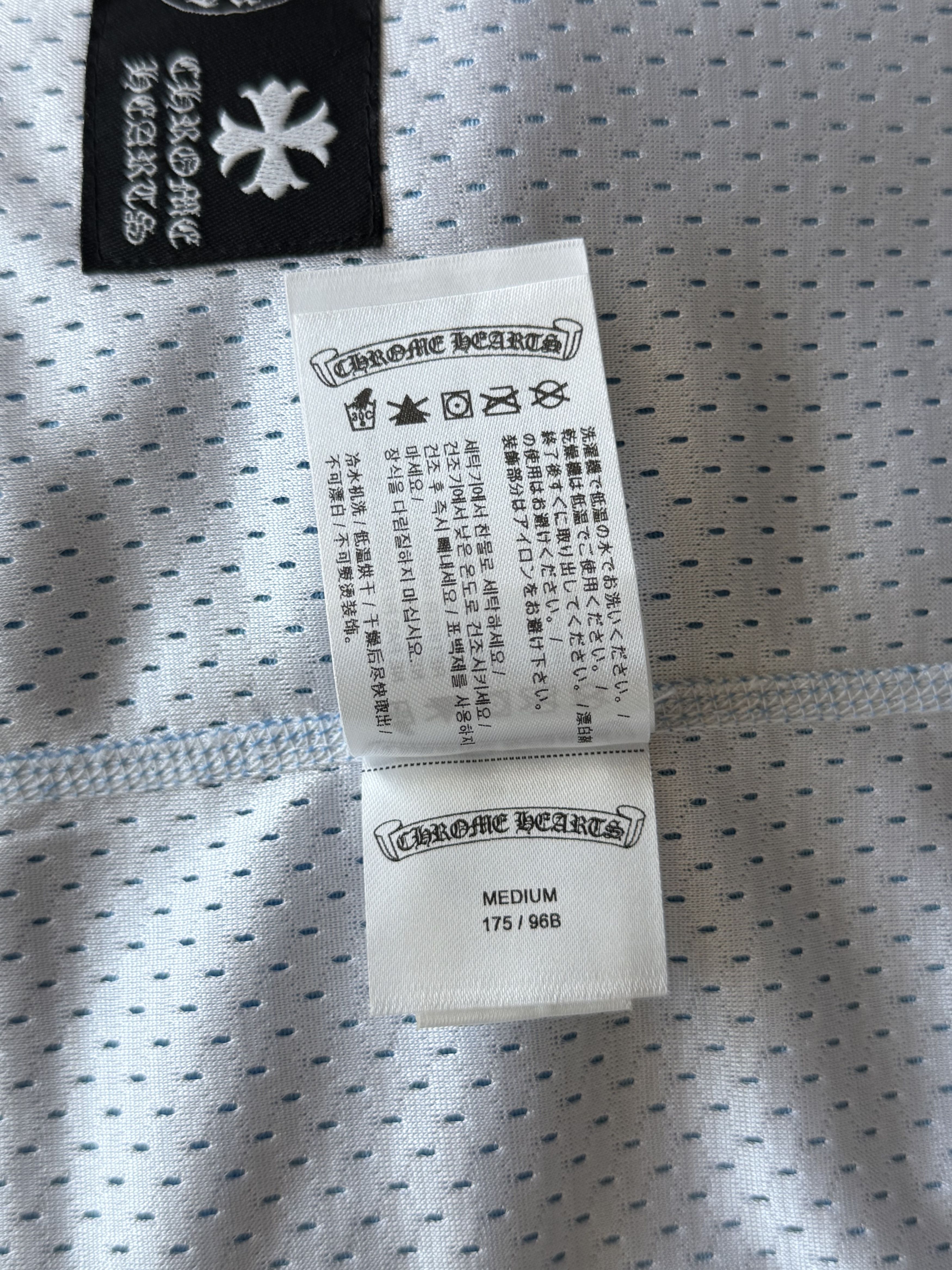 Chrome Hearts Chrome Hearts Blue & White Logo Reversible Mesh Jersey Size US M / EU 48-50 / 2 - 7 Thumbnail
