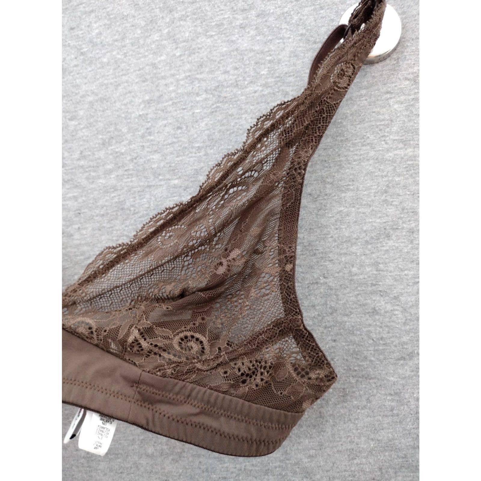 Cosabella VINTAGE Aritzia x Cosabella Savona Bralette Bra Lingerie Wireless Floral Lace Sheer XS Brown One Size Cosabella Bralette Womens XS Bra Size ONE SIZE - 4 Thumbnail