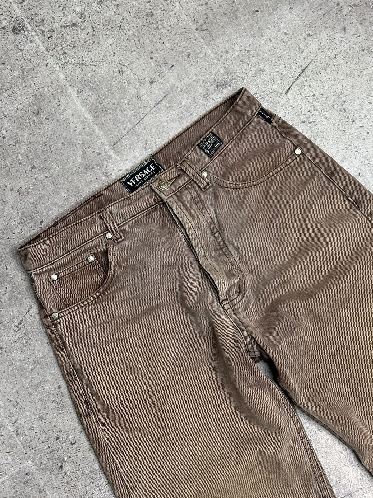 Versace Medusa Versace Original Fit Brown Jeans Style Vintage Pants Size US 31 - 6 Thumbnail