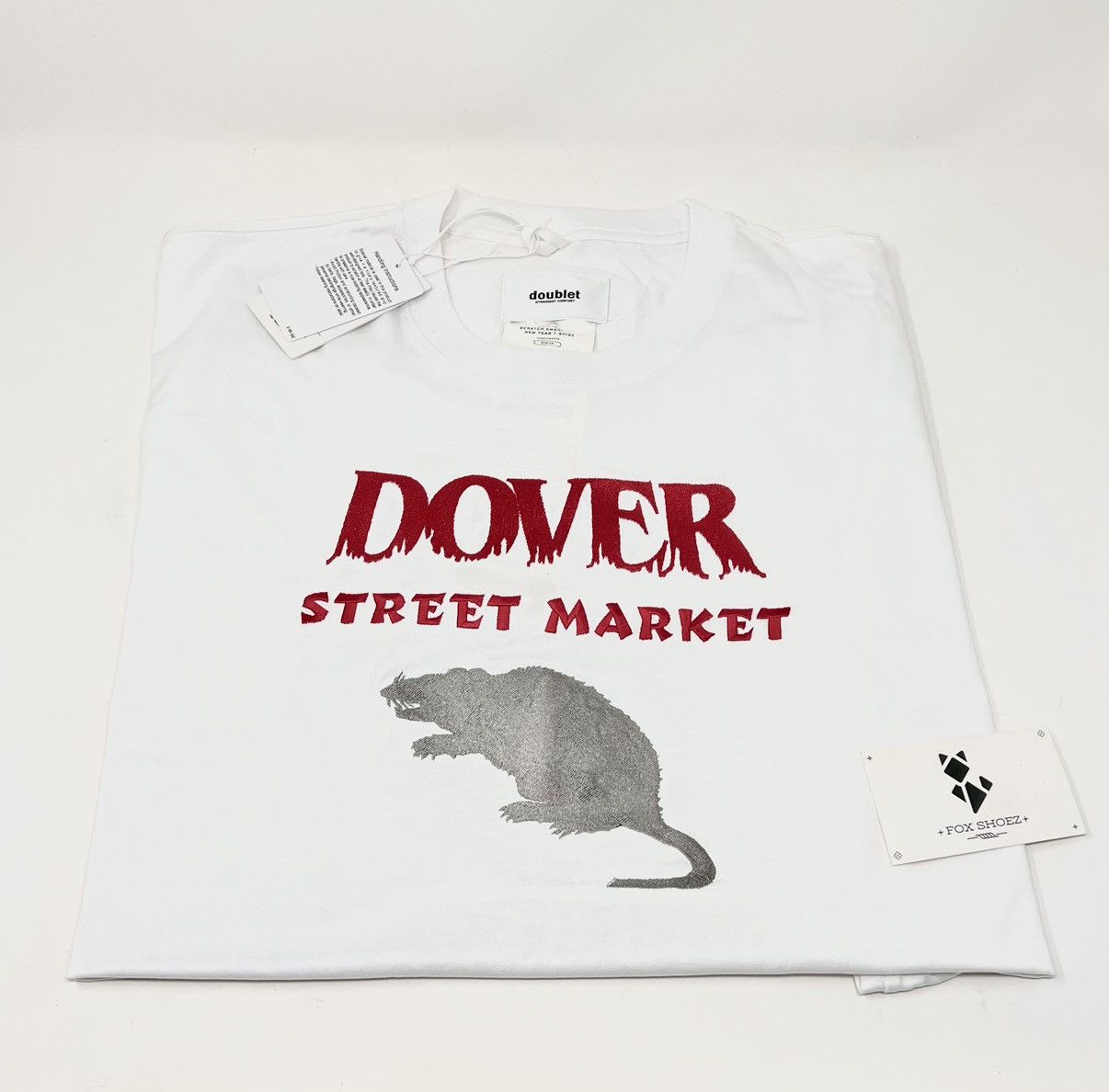 Doublet x DSM Year of the Rat T-Shirt White Red Embroidered