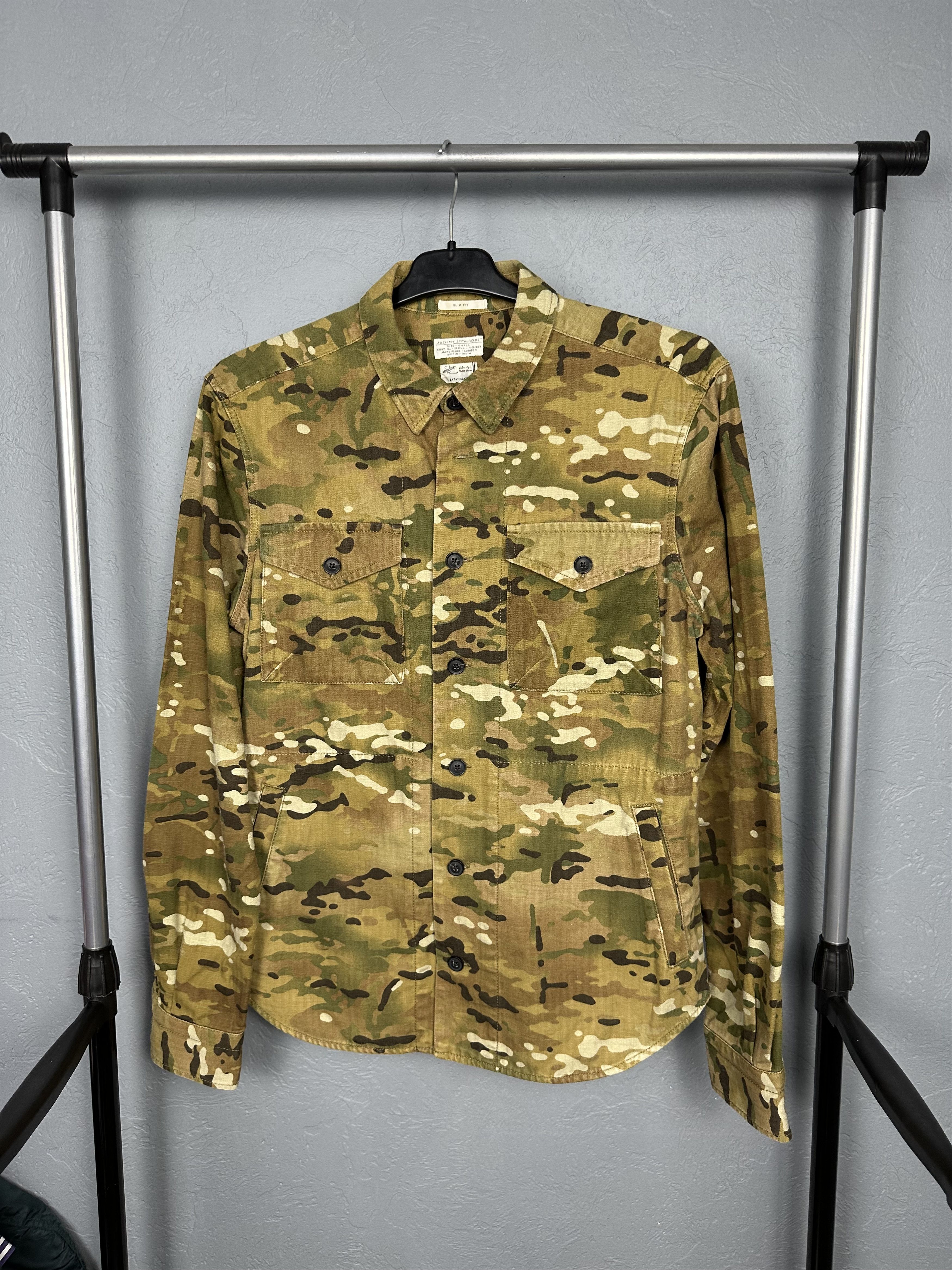 Allsaints Allsaints Ernesto Mens Camo Overshirt Shirt Y2K Size US S / EU 44-46 / 1 - 1 Thumbnail