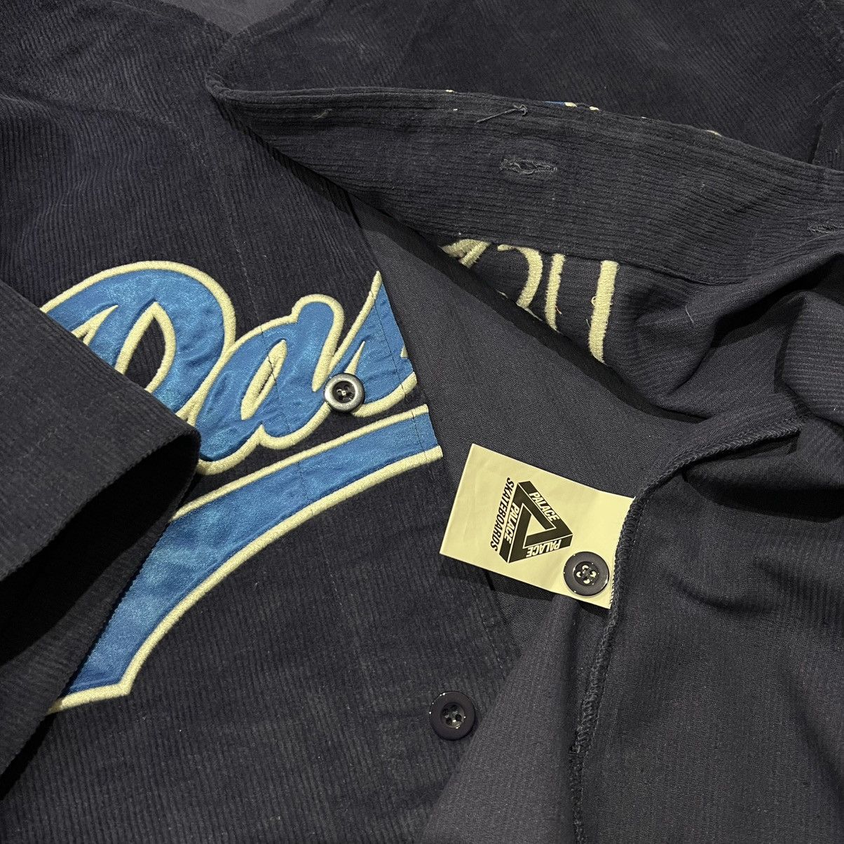 Palace Palace Corduroy Baseball Jersey Navy/Blue Size US L / EU 52-54 / 3 - 4 Thumbnail