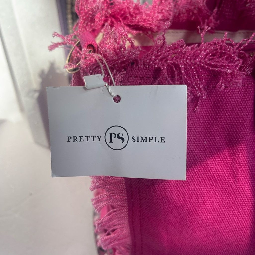 Other Pretty Simple Pink Fringe Tote Bag new w/ tags Size ONE SIZE - 2 Thumbnail