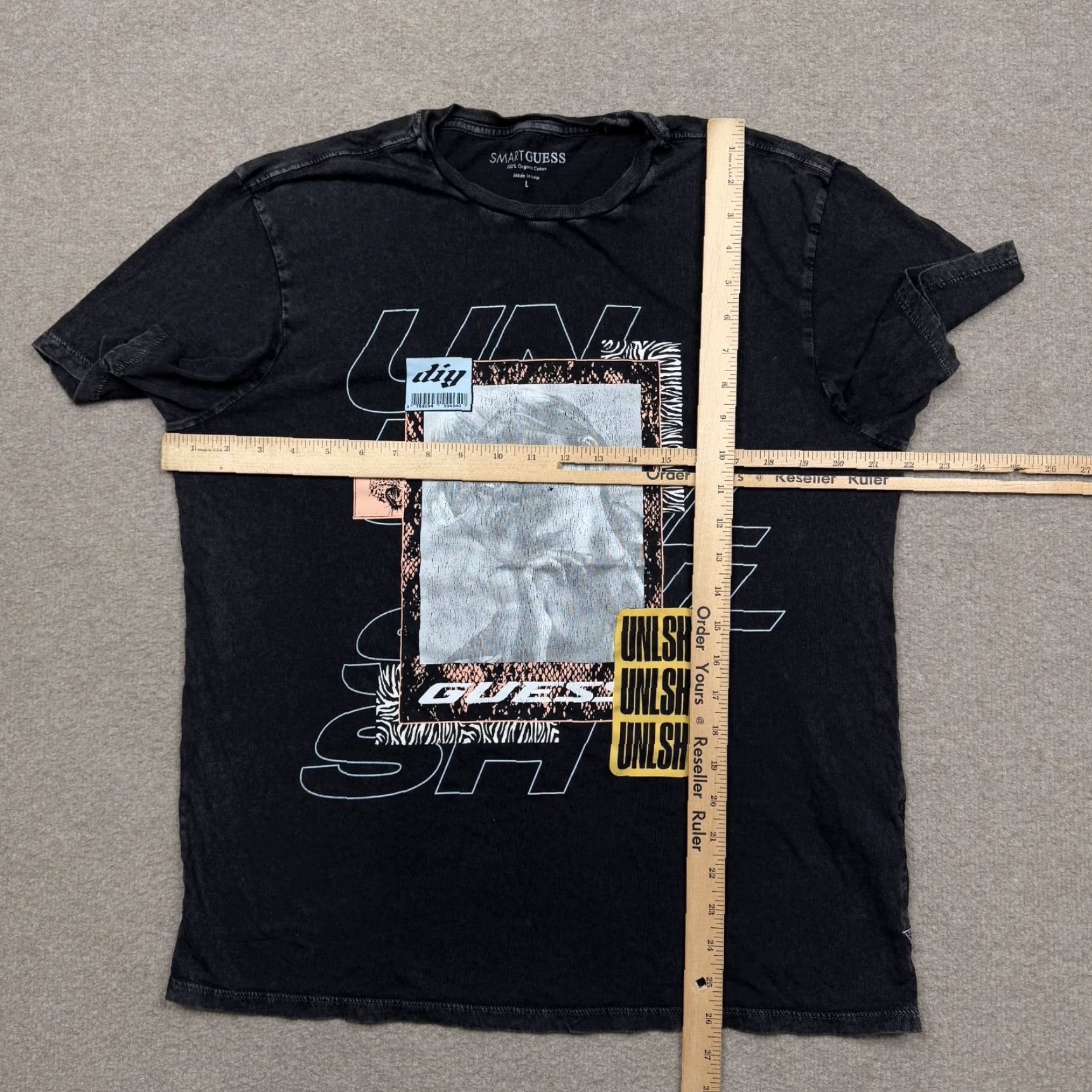Guess GUESS Graphic T Shirt Men's L Black Short Sleeve Crew Neck Stretch Casual Size US L / EU 52-54 / 3 - 5 Thumbnail