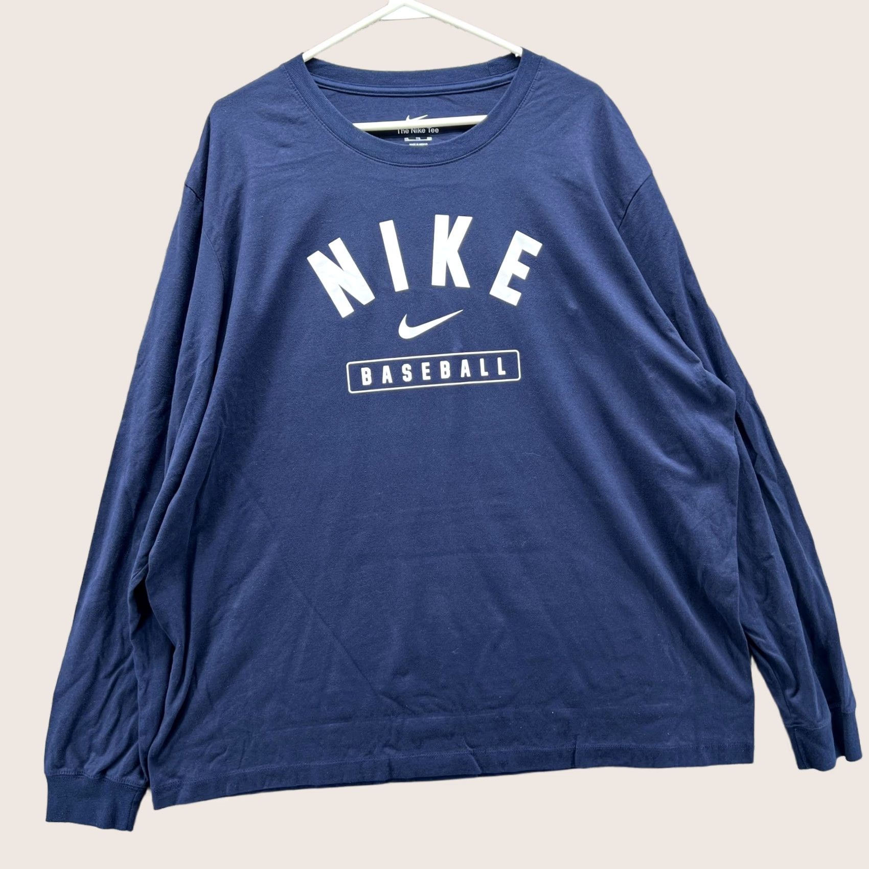 Nike Nike Shirt Mens 2XL Blue Baseball Logo Graphic Long Sleeve Tee Size US XXL / EU 58 / 5 - 1 Thumbnail