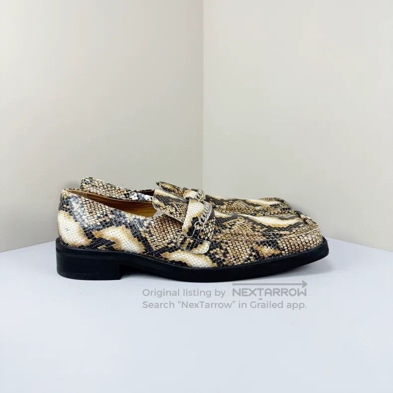 Martine Rose Martine Rose Snake-patterned chain square-toed loafers Size US 5 / EU 37 - 4 Thumbnail