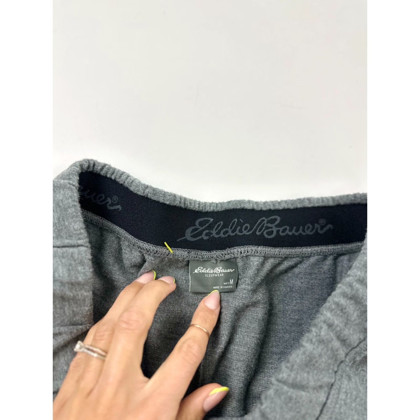 Eddie Bauer Eddie Bauer Sleep Shorts Mens M Gray Solid Drawstring Waist Lightweight Cotton Blend Size US 31 - 5 Thumbnail