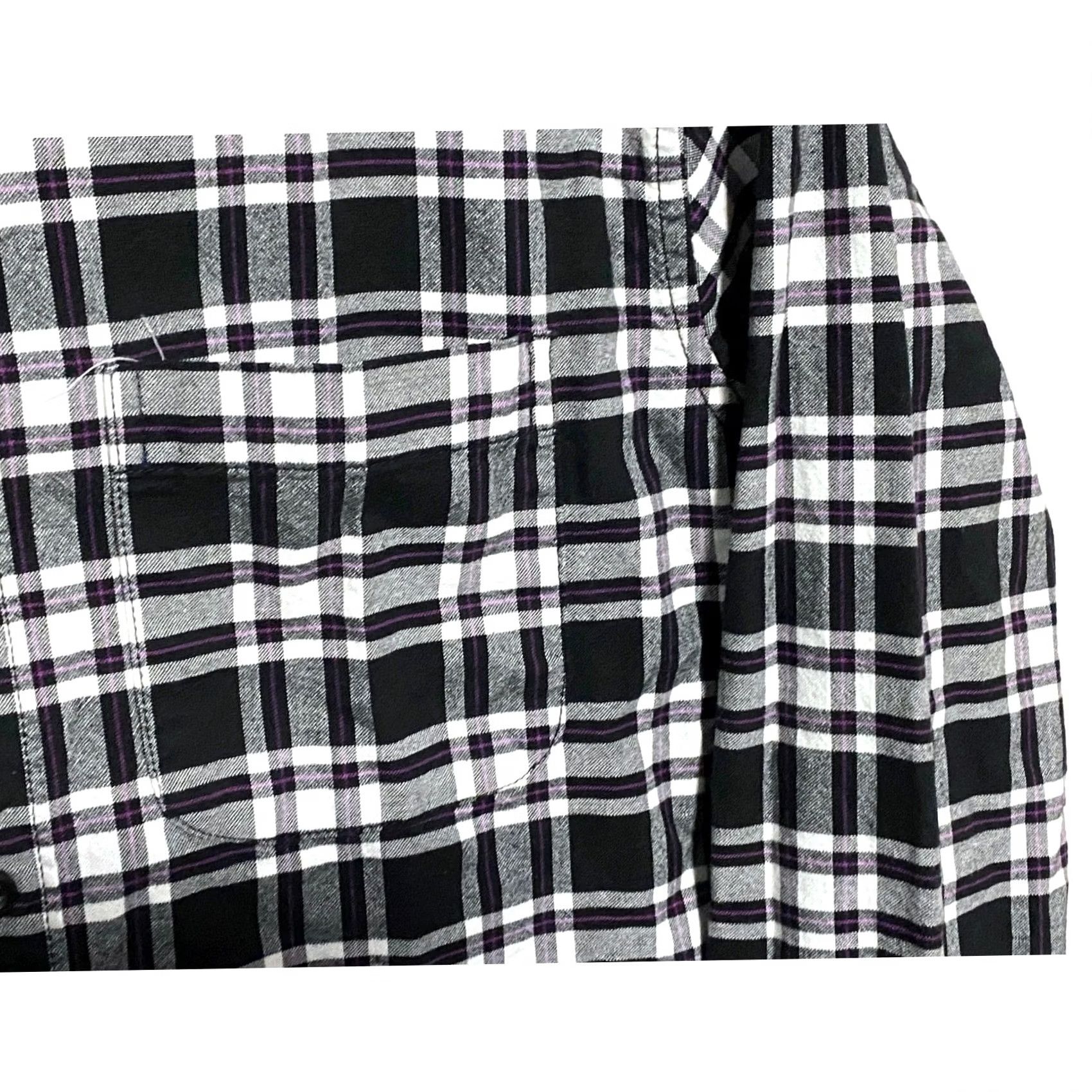 American Eagle Outfitters VINTAGE American Eagle Shirt Mens S Button Down Plaid Black White Purple Pocket Size US S / EU 44-46 / 1 - 4 Thumbnail