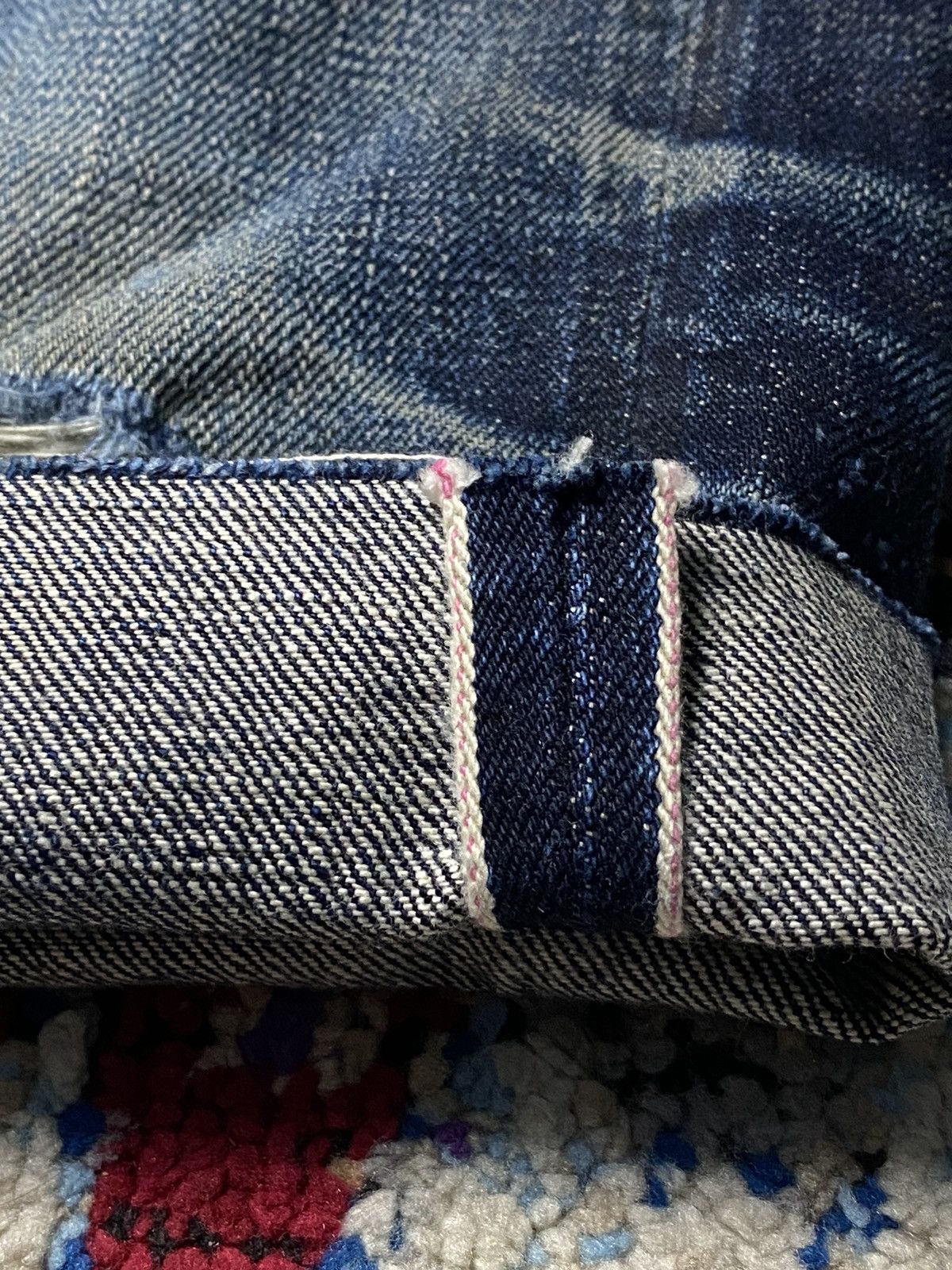 EIGHT-G × Japanese Brand × Vintage Eight G Lot 601 Rokumaru Vintage Style 15oz distressed & cut Size US 29 - 9 Thumbnail