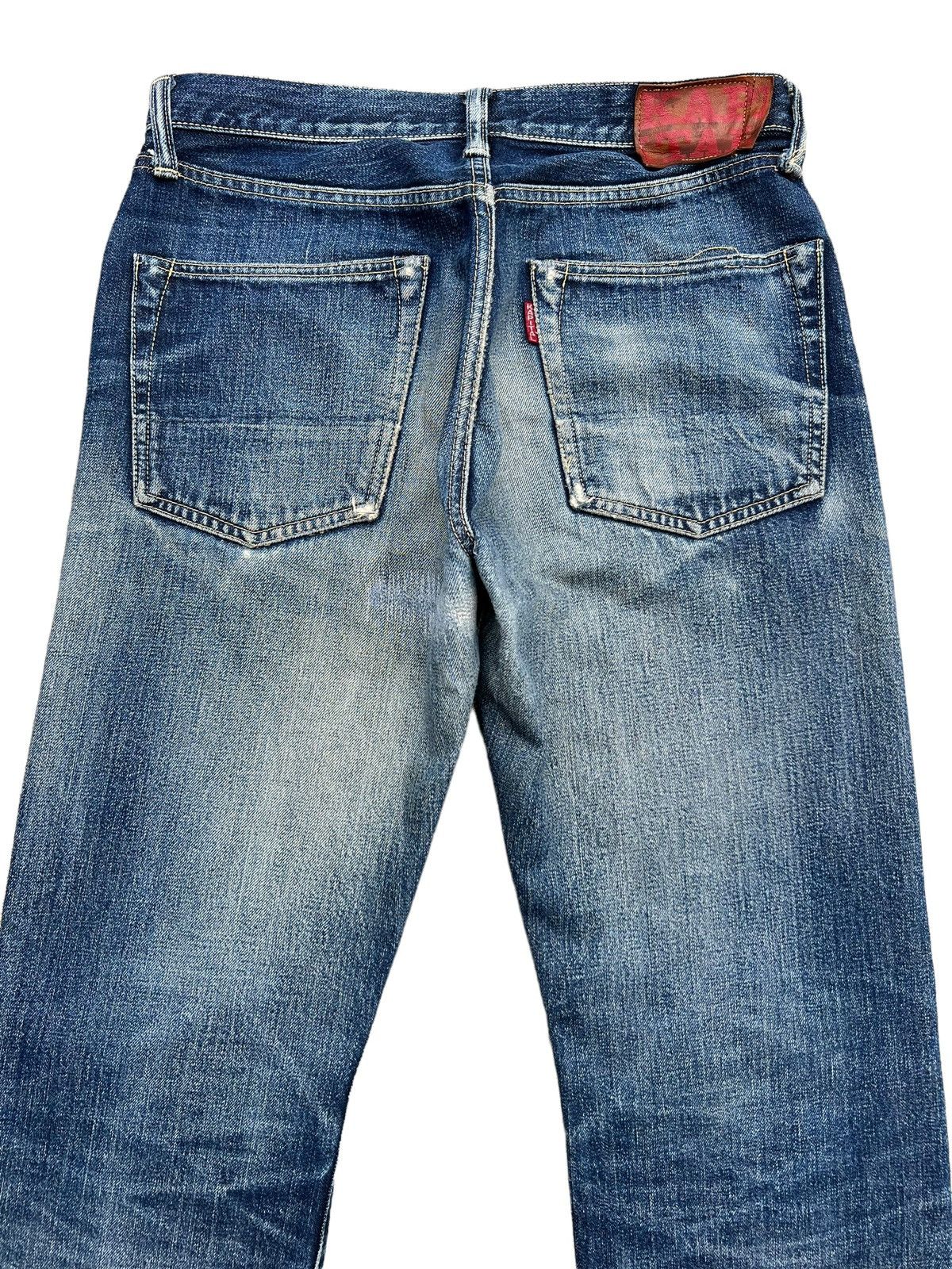Kapital Kountry Vintage Kapital Distressed Straight Cut Denim Jeans 31x32 Size US 31 - 4 Thumbnail